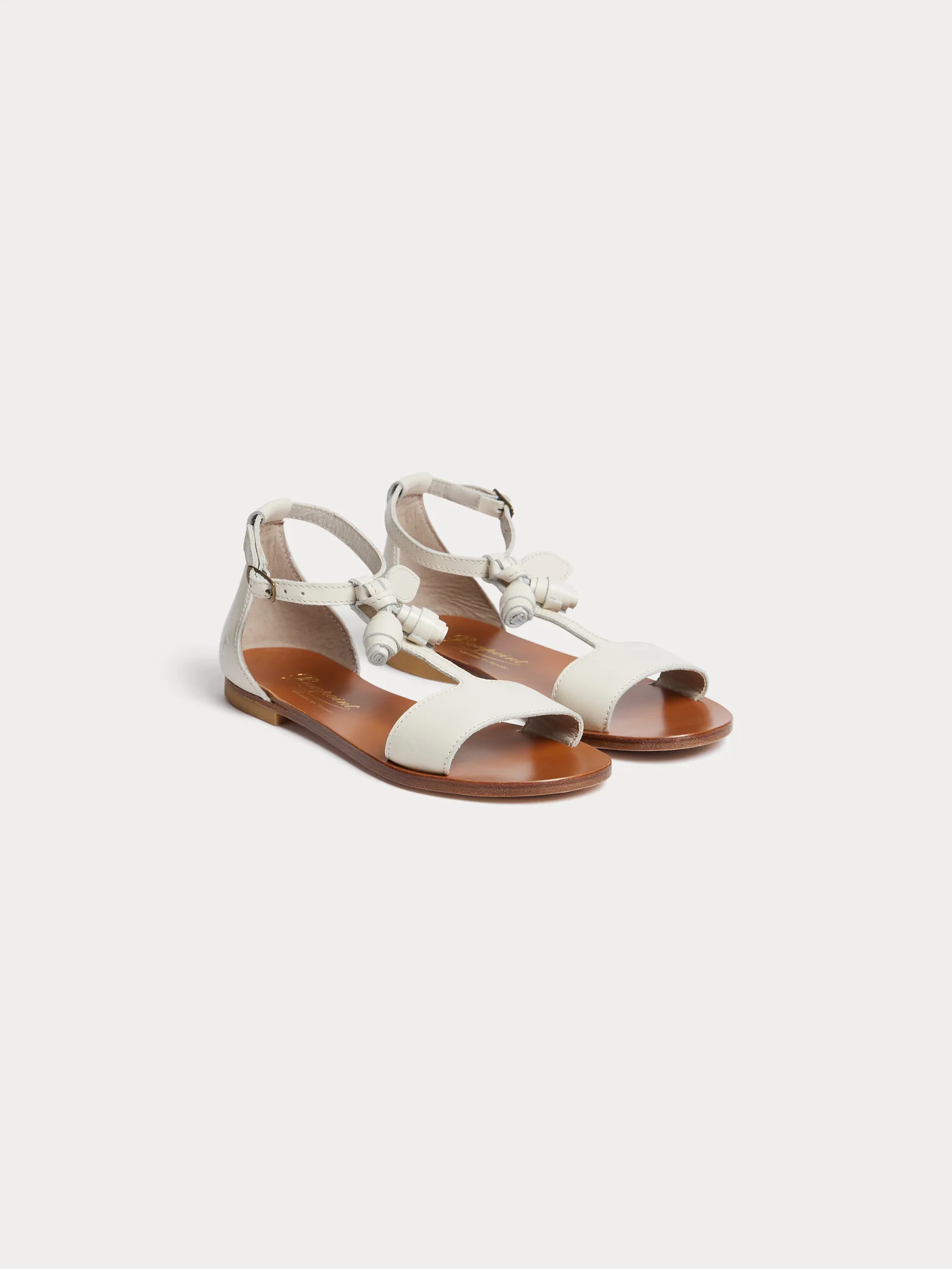 Elmas milk white leather sandals - Image 3