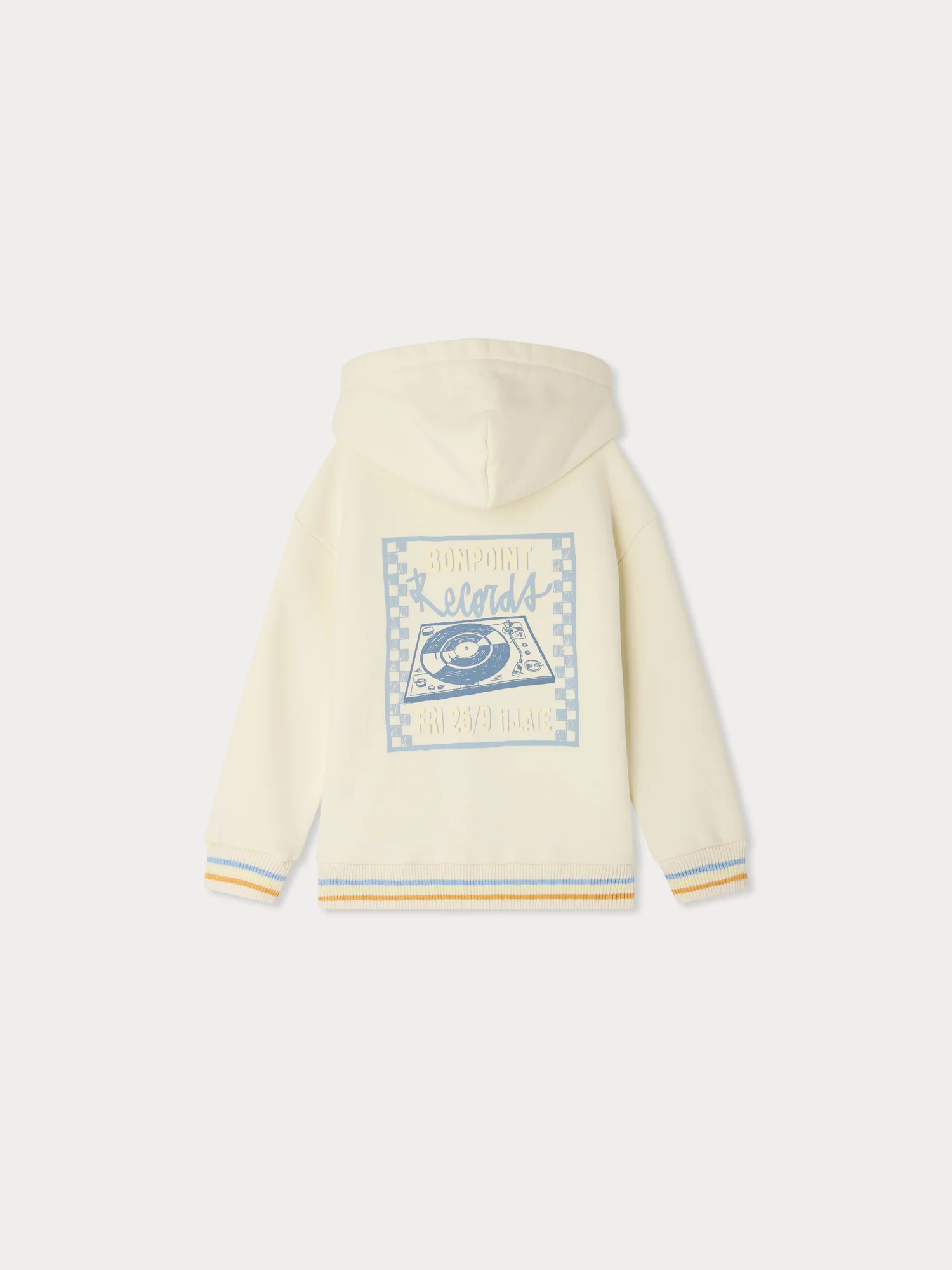 Elroy ecru hooded sweatshirt in organic cotton - Image 3