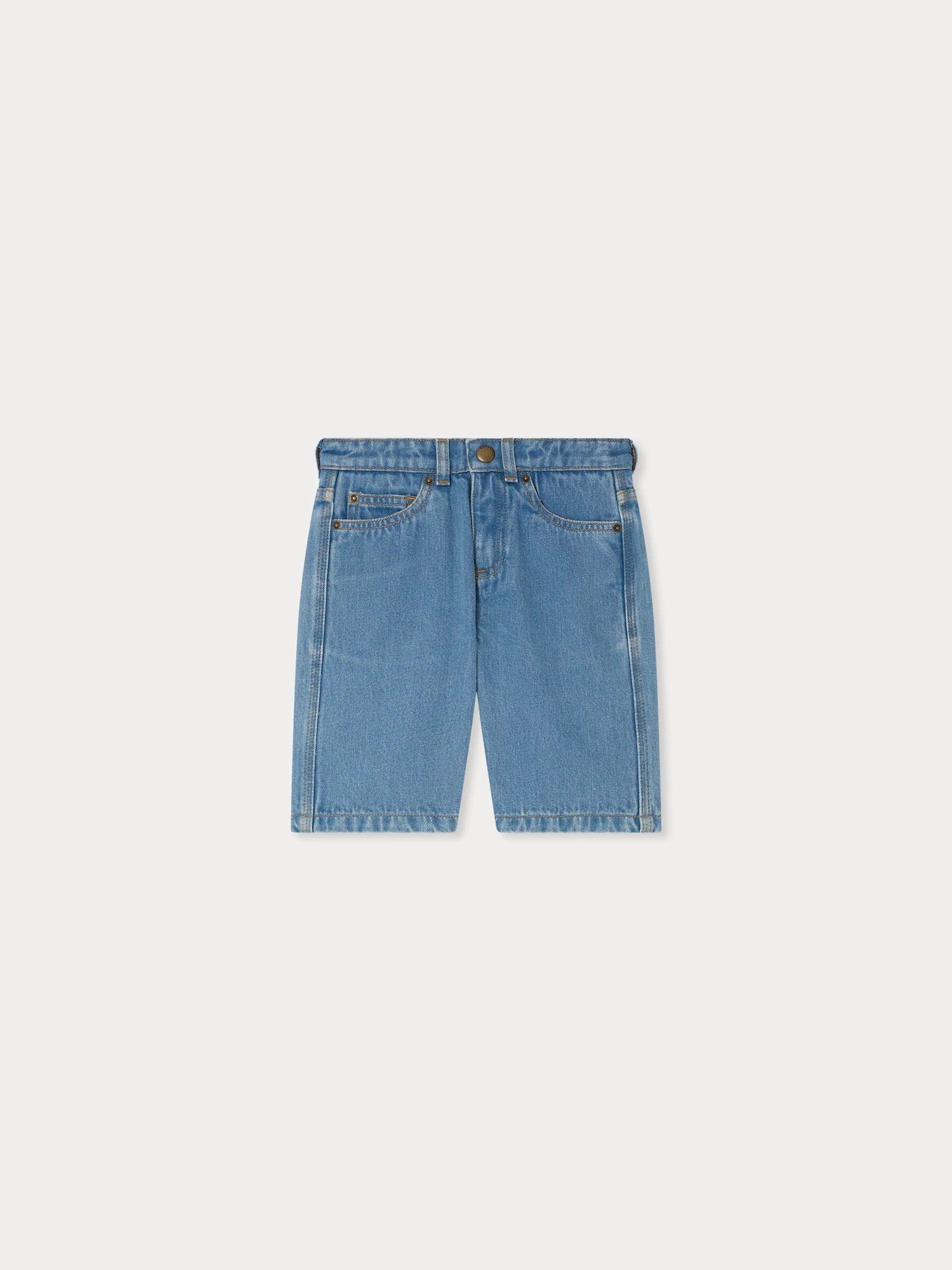 Elvio blue Bermuda shorts in organic cotton