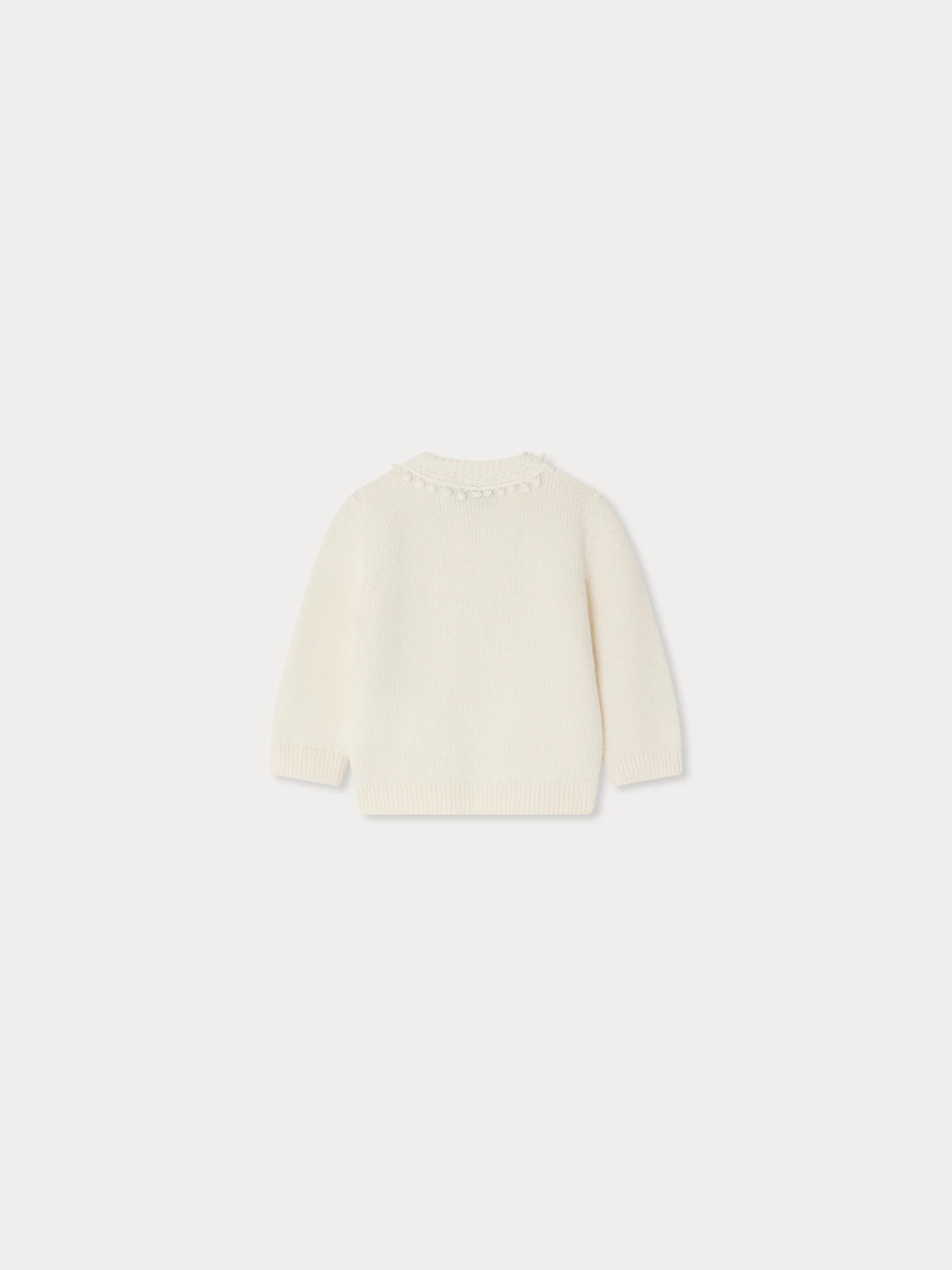 Embroidered Laine cardigan in organic cotton and cashmere - Image 2