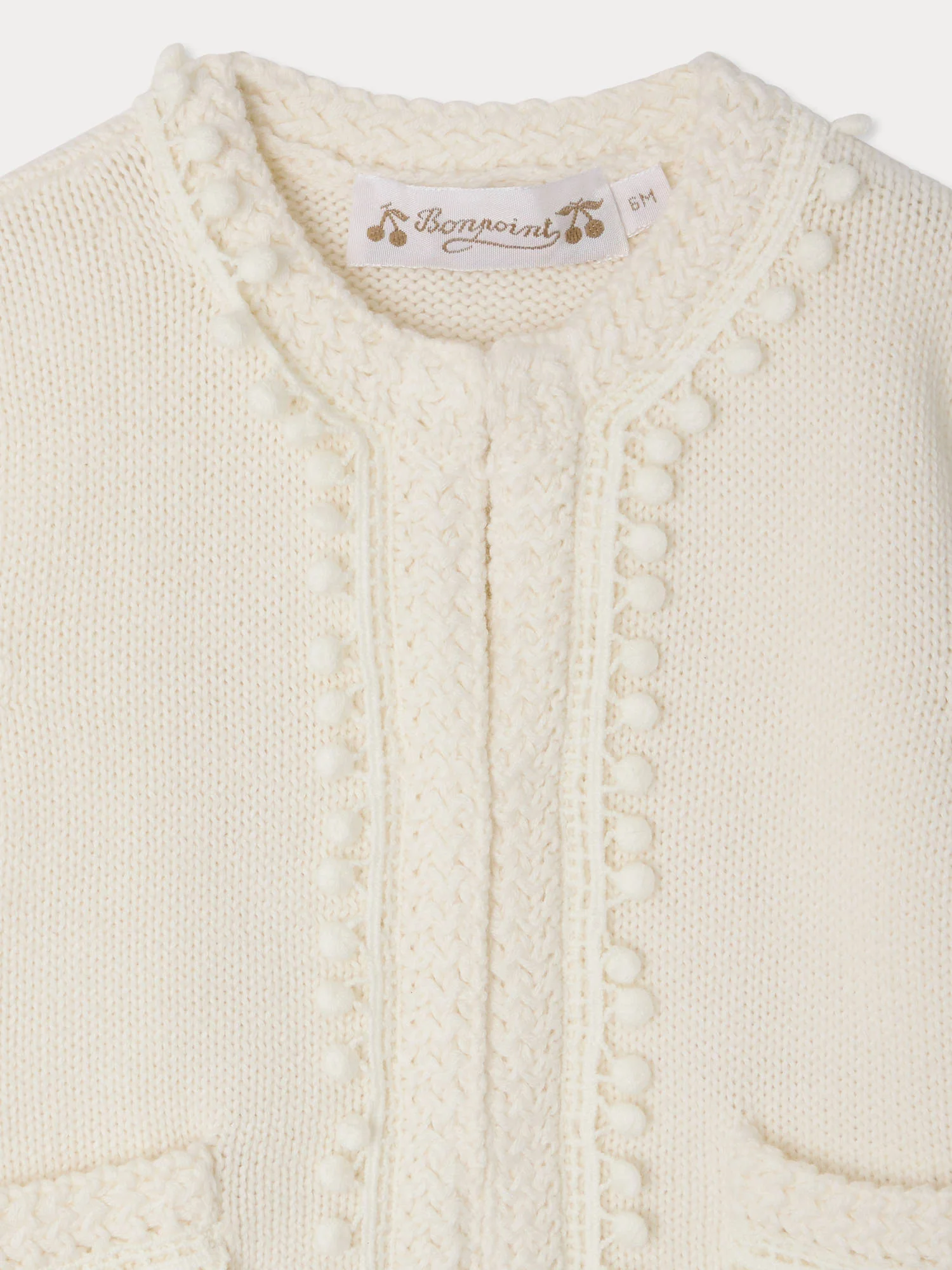 Embroidered Laine cardigan in organic cotton and cashmere - Image 3