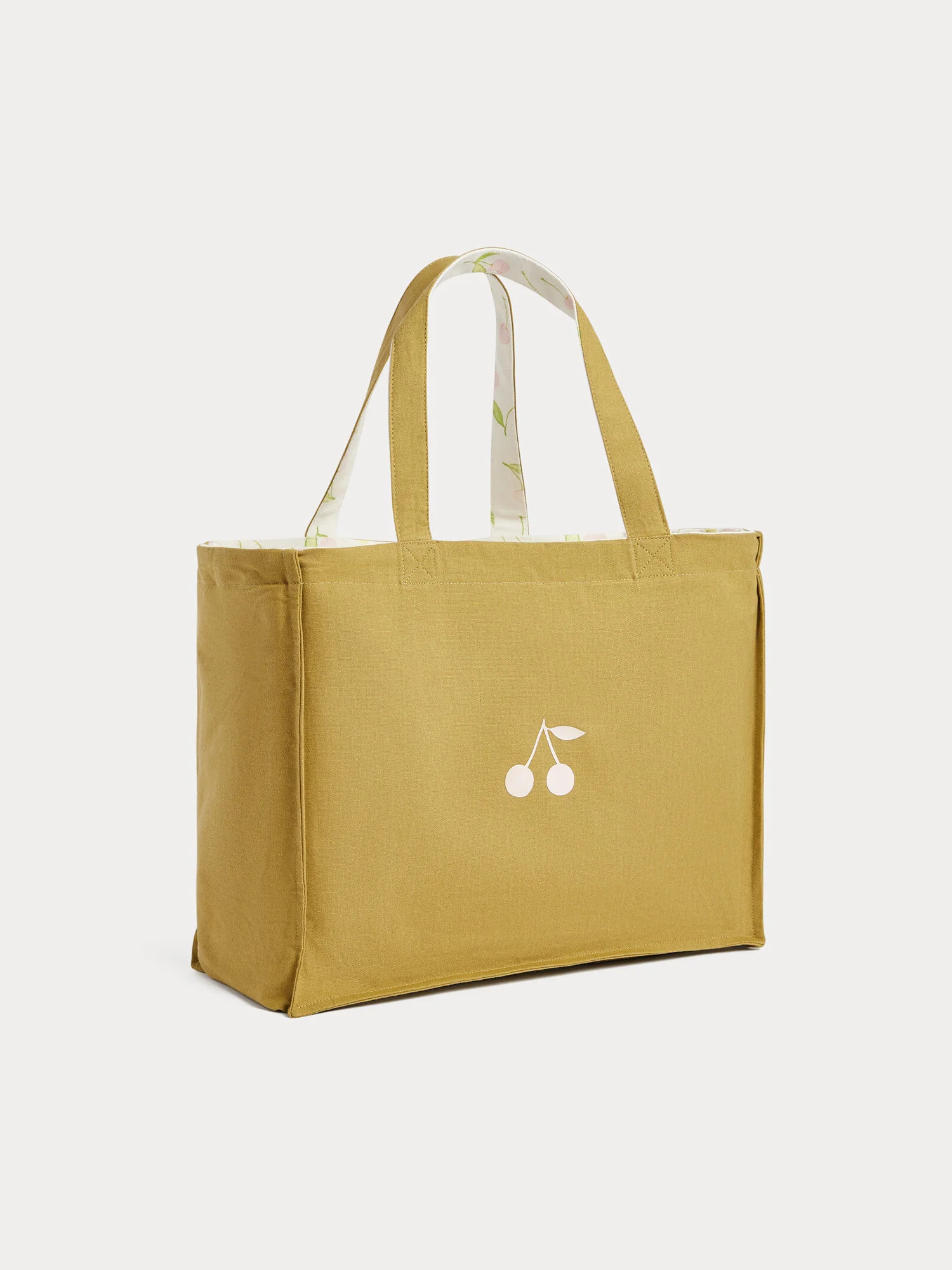 Emiko reversible tote bag with cherry print - Image 7