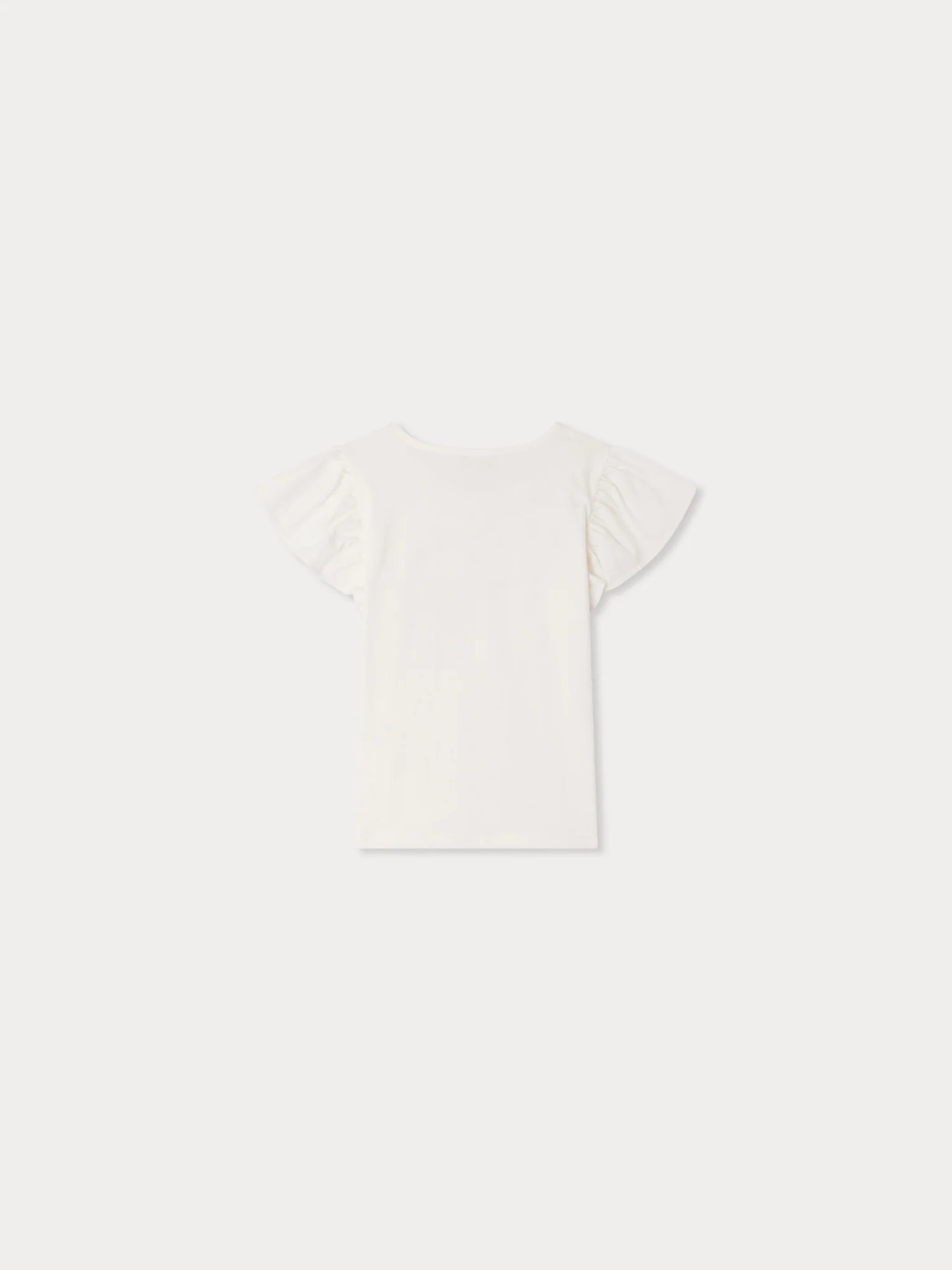 Emila cherry embroidered t-shirt in organic cotton - Image 2