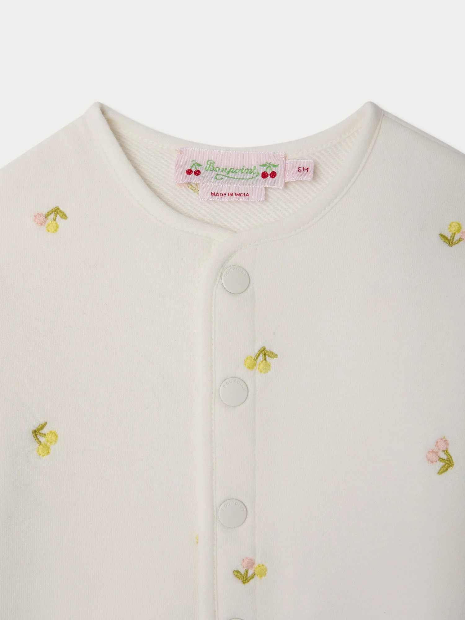 Eris sweatshirt embroidered with cherries in organic cotton - Image 3
