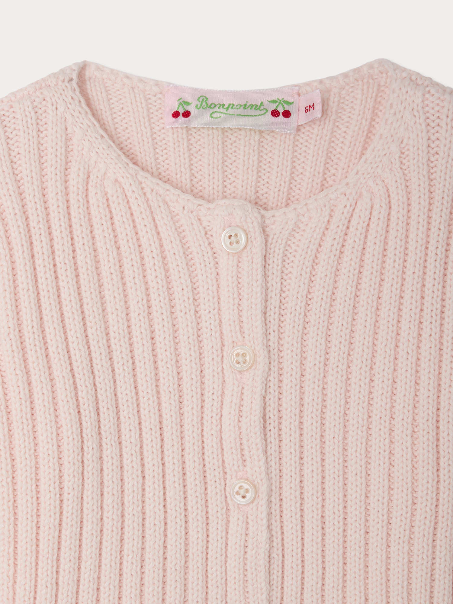 Esil round neck cardigan in organic cotton and cashmere - Image 4