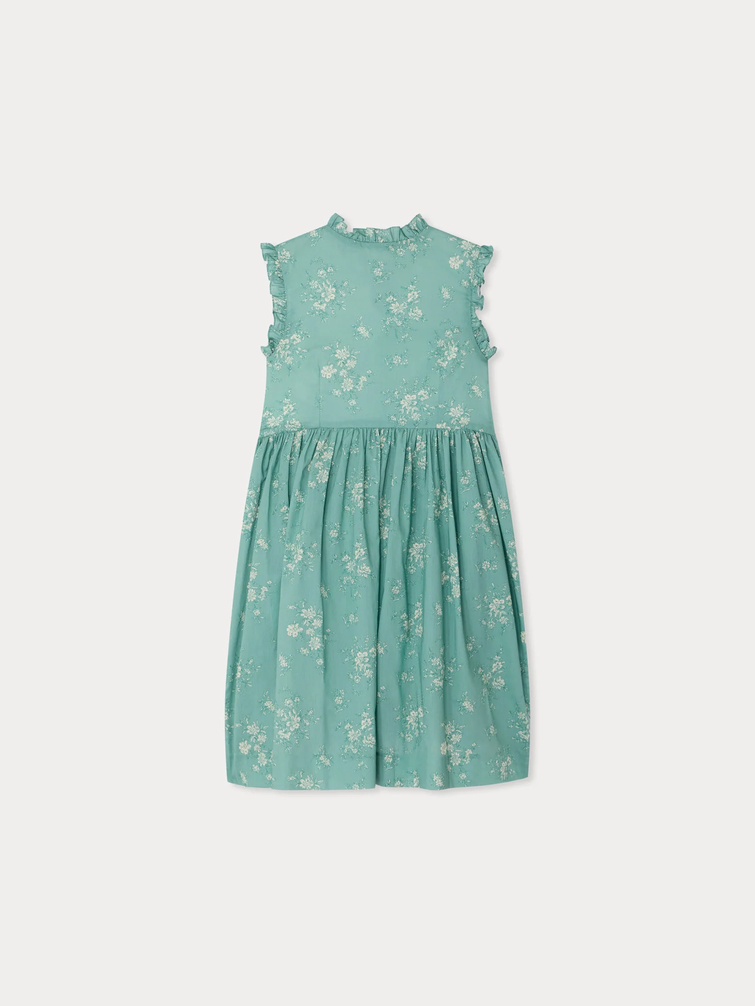 Fabiola dress smocked and hand-embroidered in Liberty organic cotton fabric - Image 3