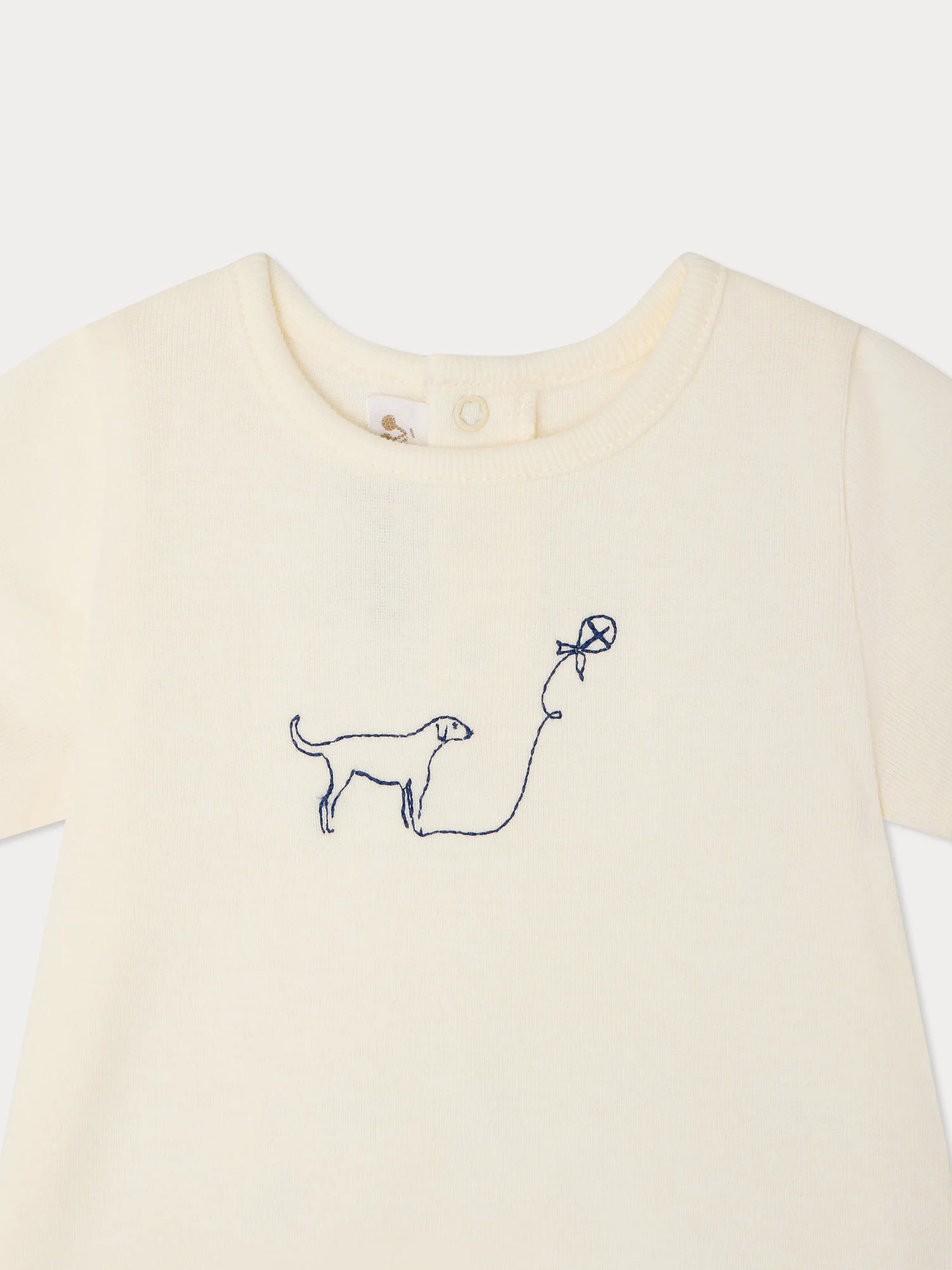 Fanilo embroidered and dog-print set in organic cotton - Image 3