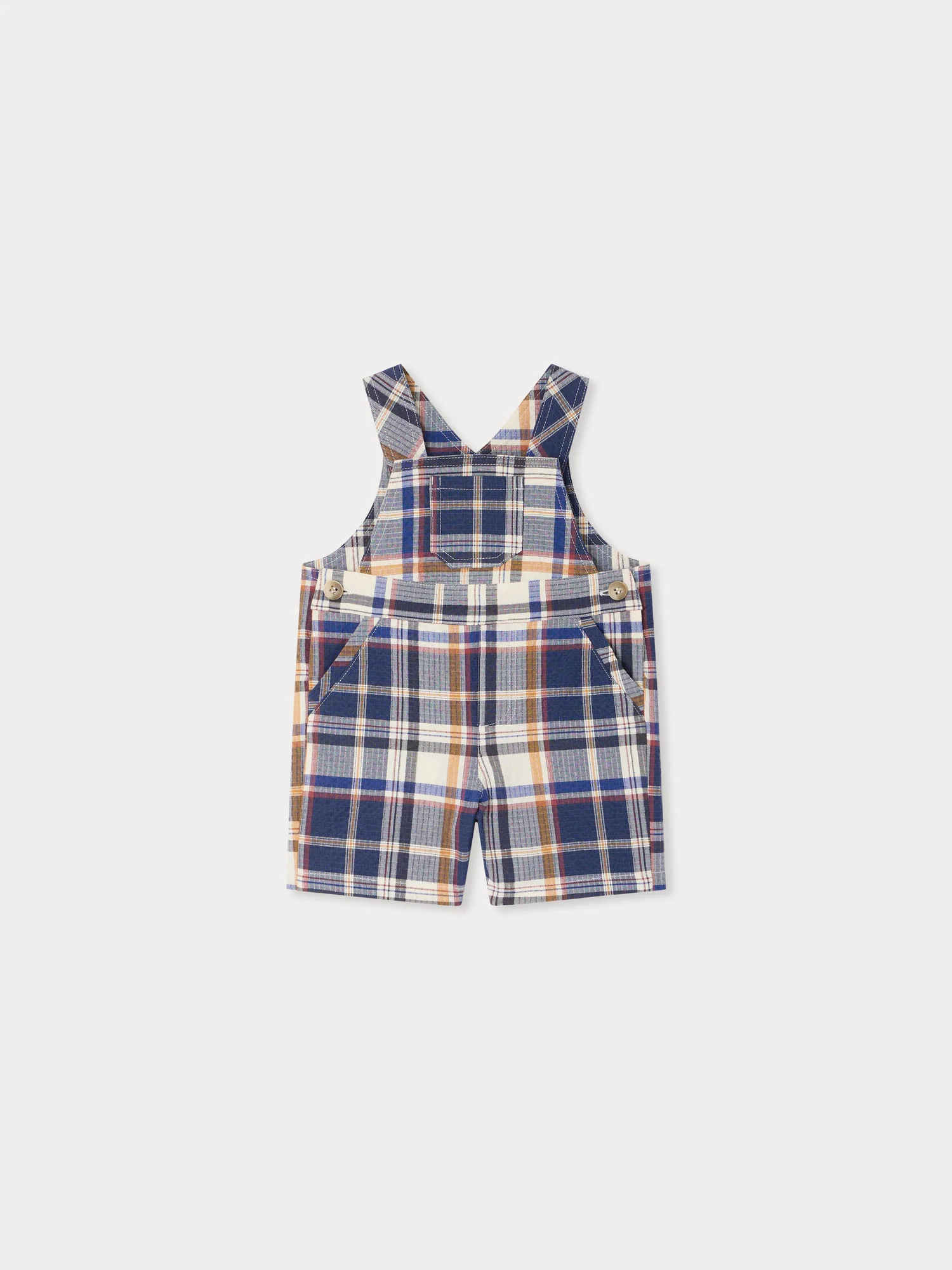 Farell checked dungarees in organic cotton
