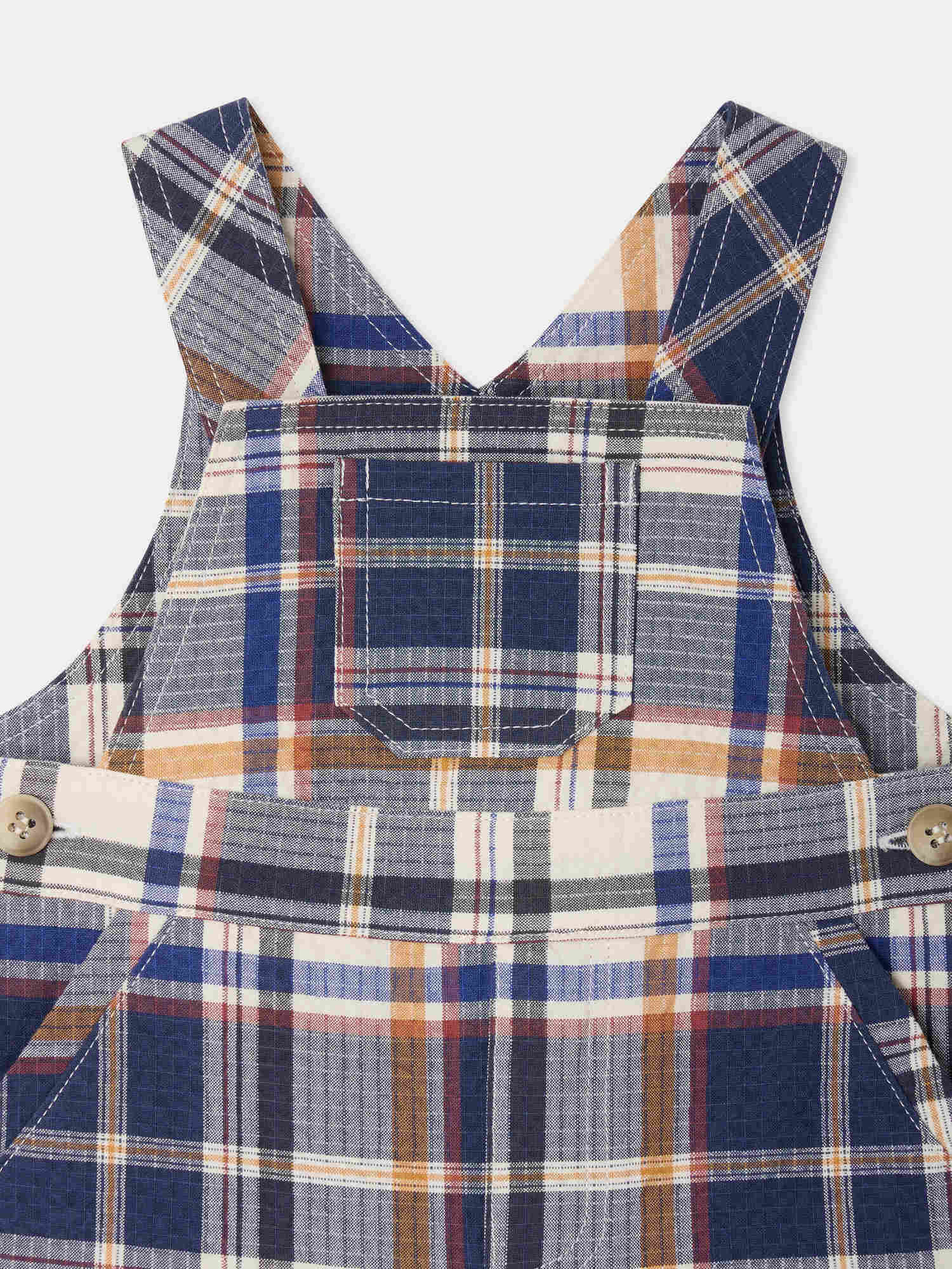 Farell checked dungarees in organic cotton - Image 3