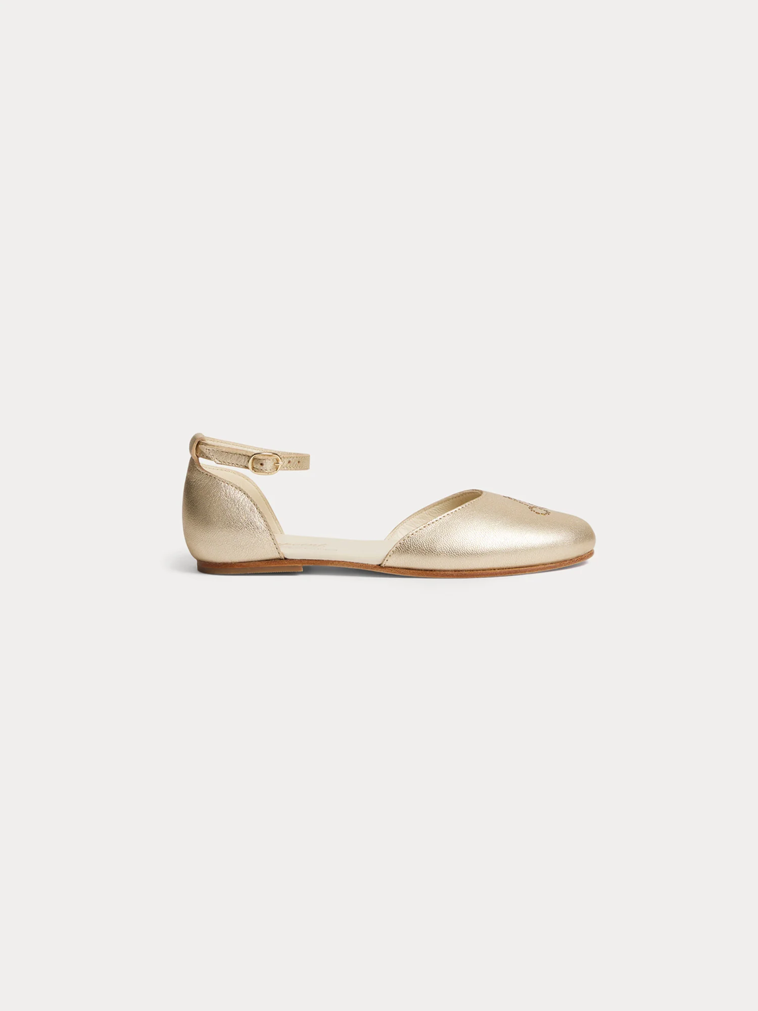 Felyne gold leather ballerina flats - Image 2