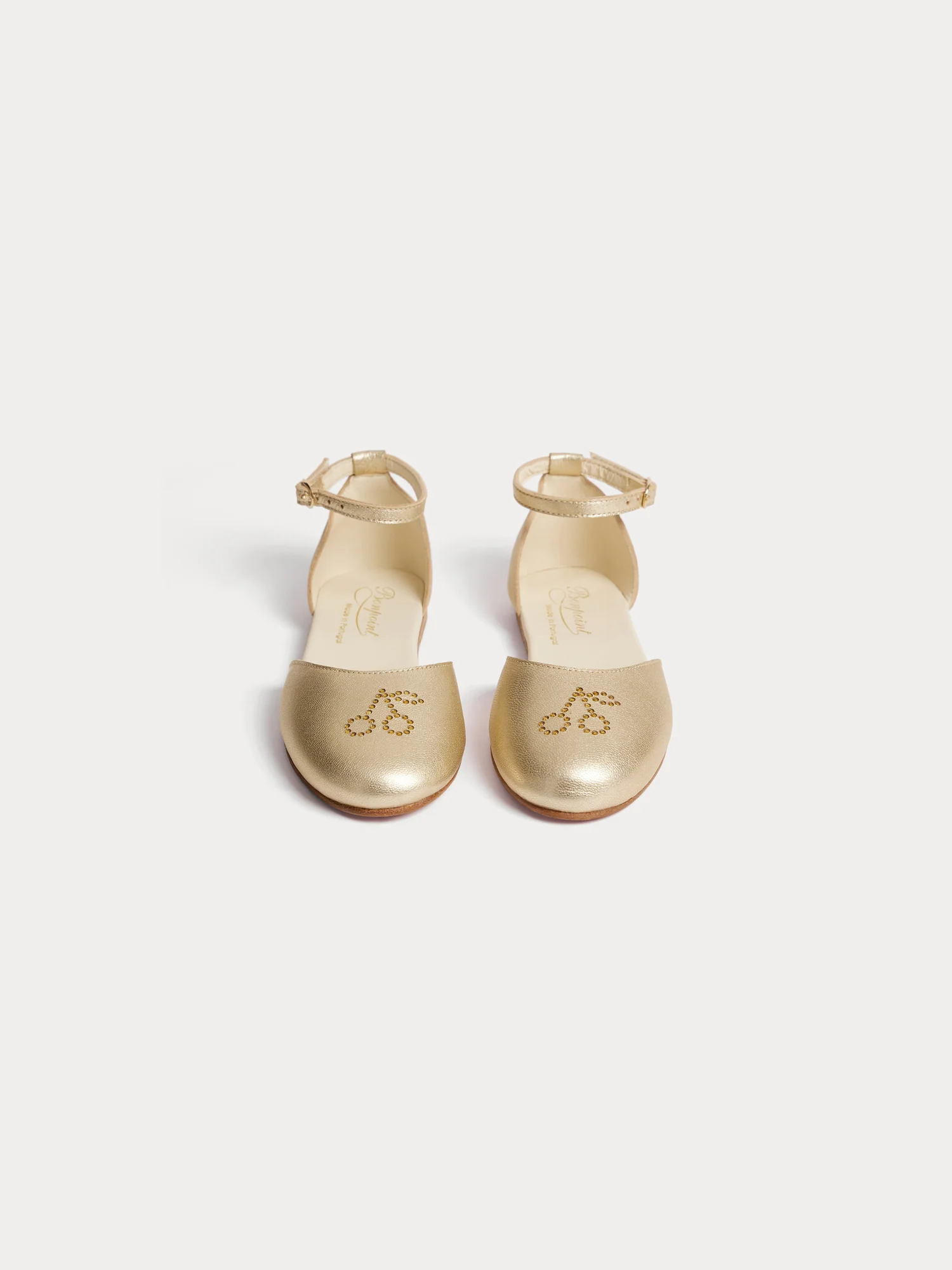 Felyne gold leather ballerina flats - Image 4