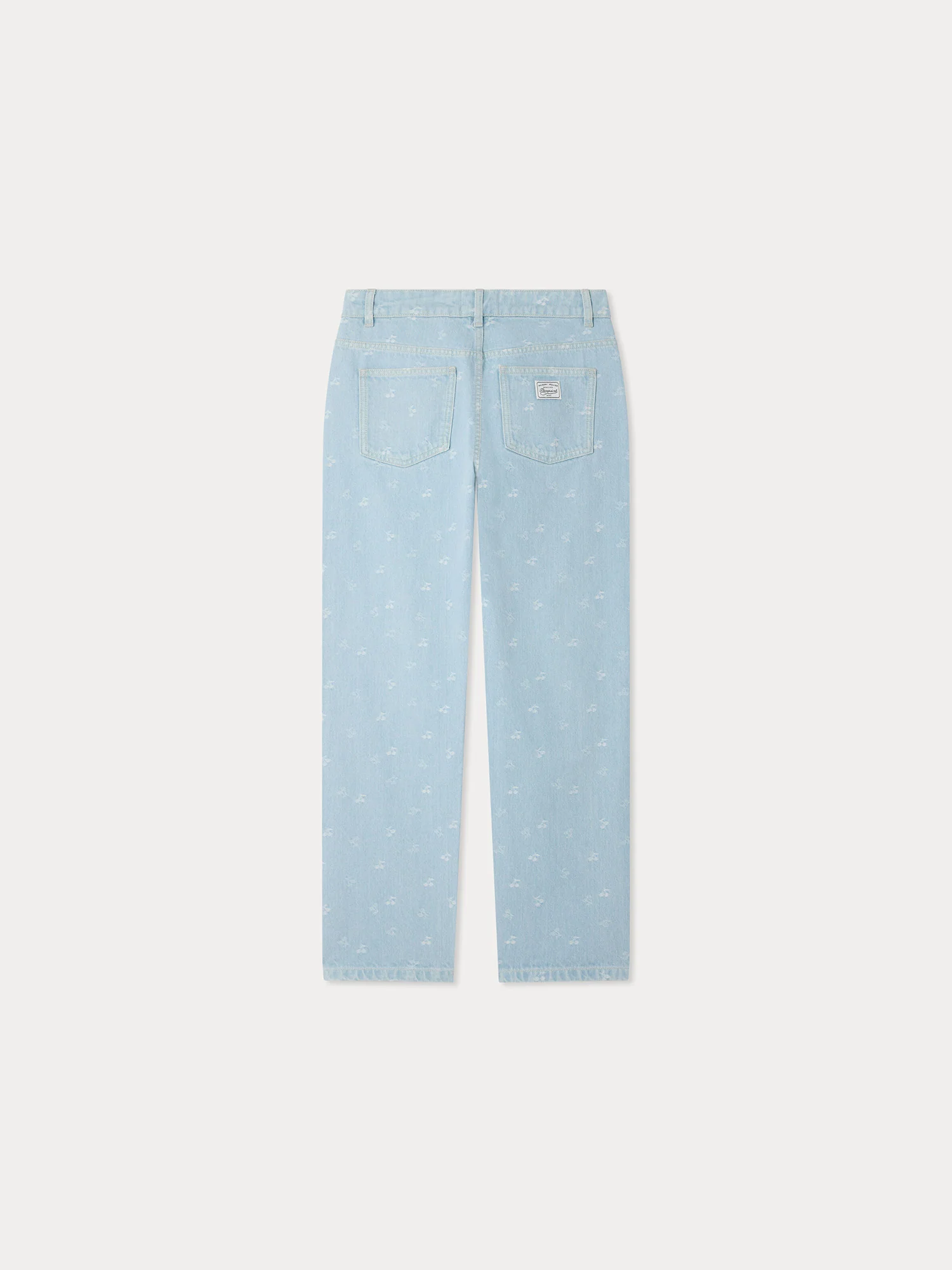 Gasp high-waisted cherry jacquard denim trousers - Image 3