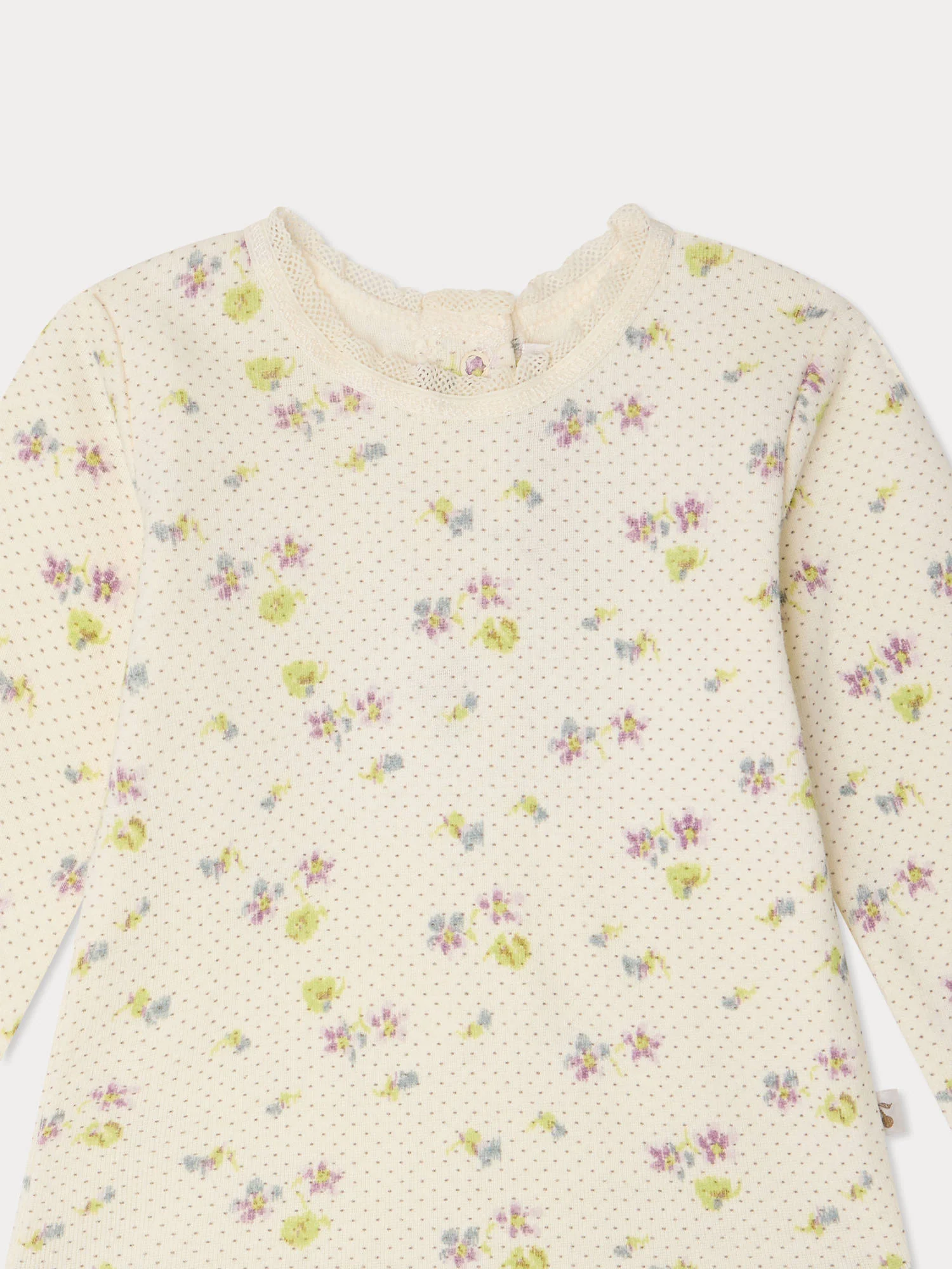 Genna set with polka dot and floral print in organic cotton - Image 3