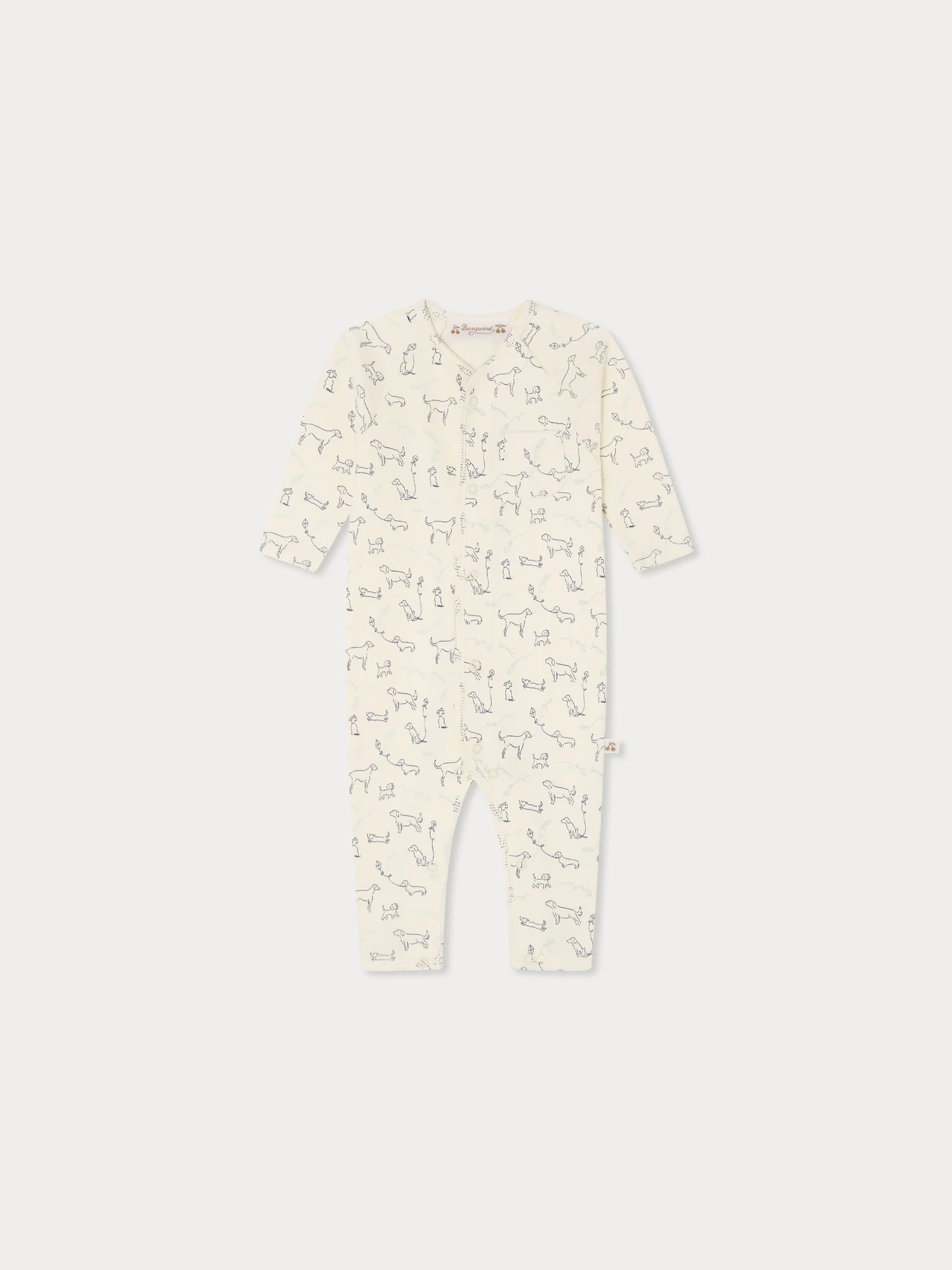 Georget pyjamas with dog print in organic cotton