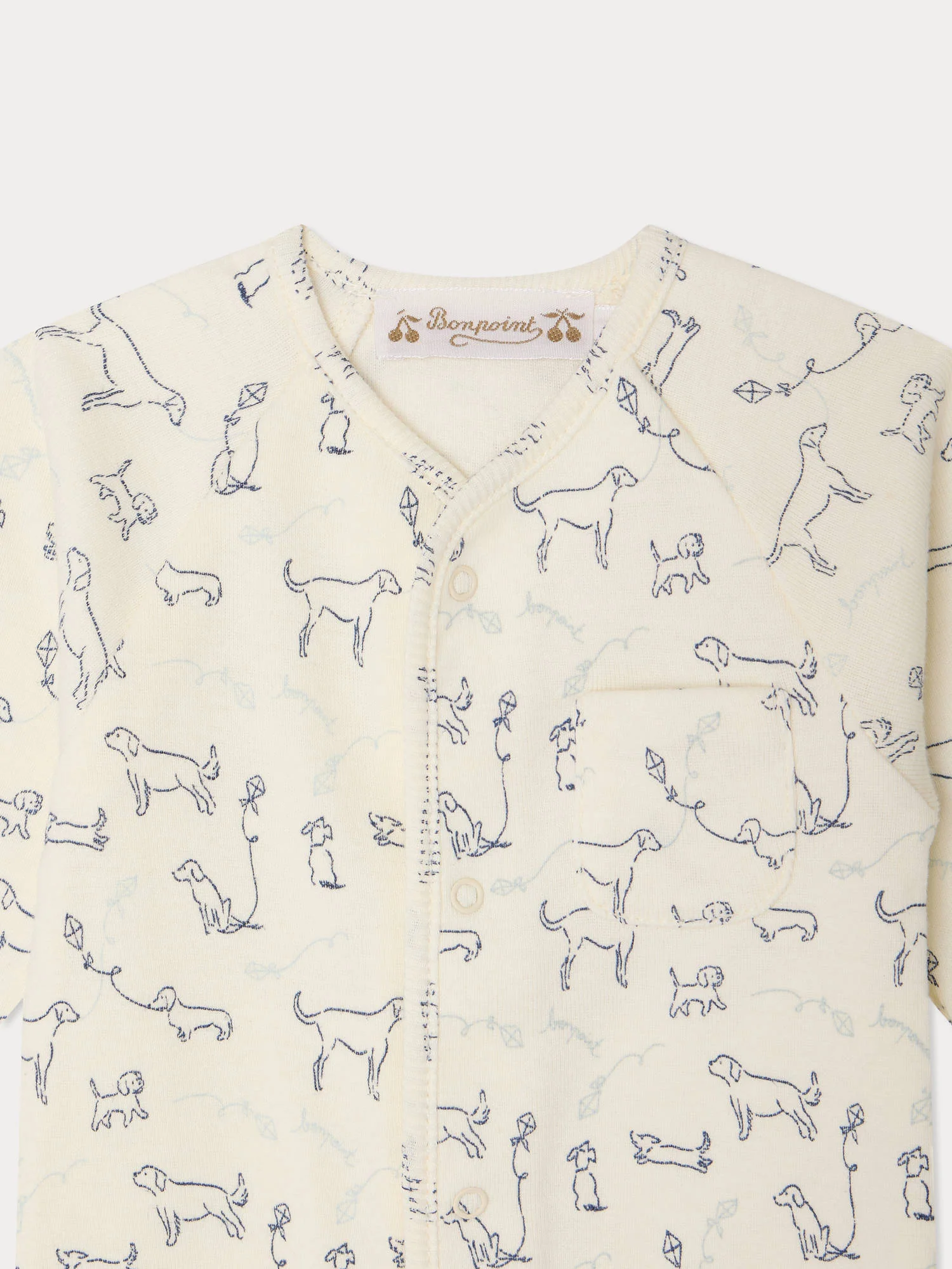 Georget pyjamas with dog print in organic cotton - Image 3