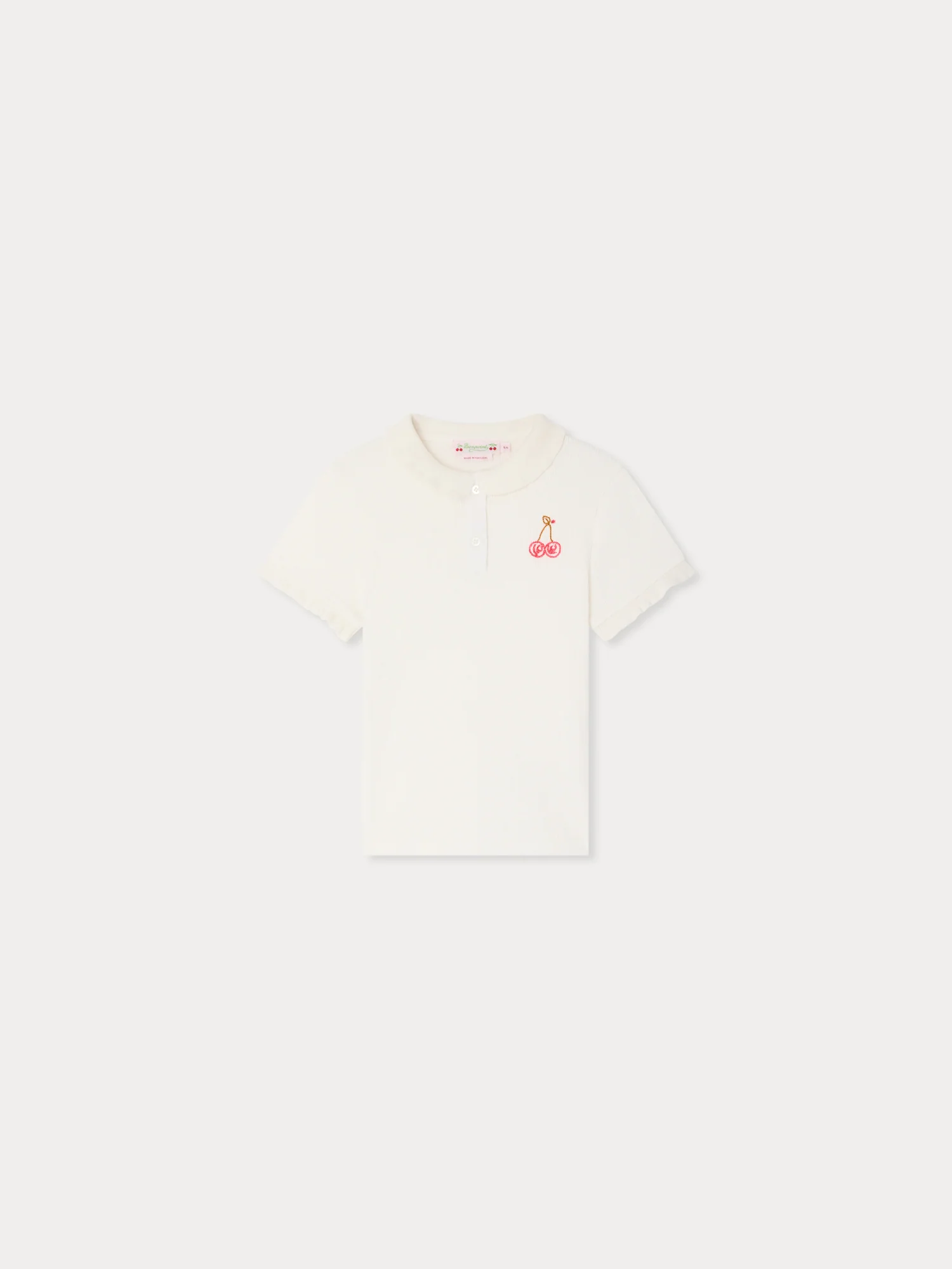 Gina cherry embroidered t-shirt in organic cotton