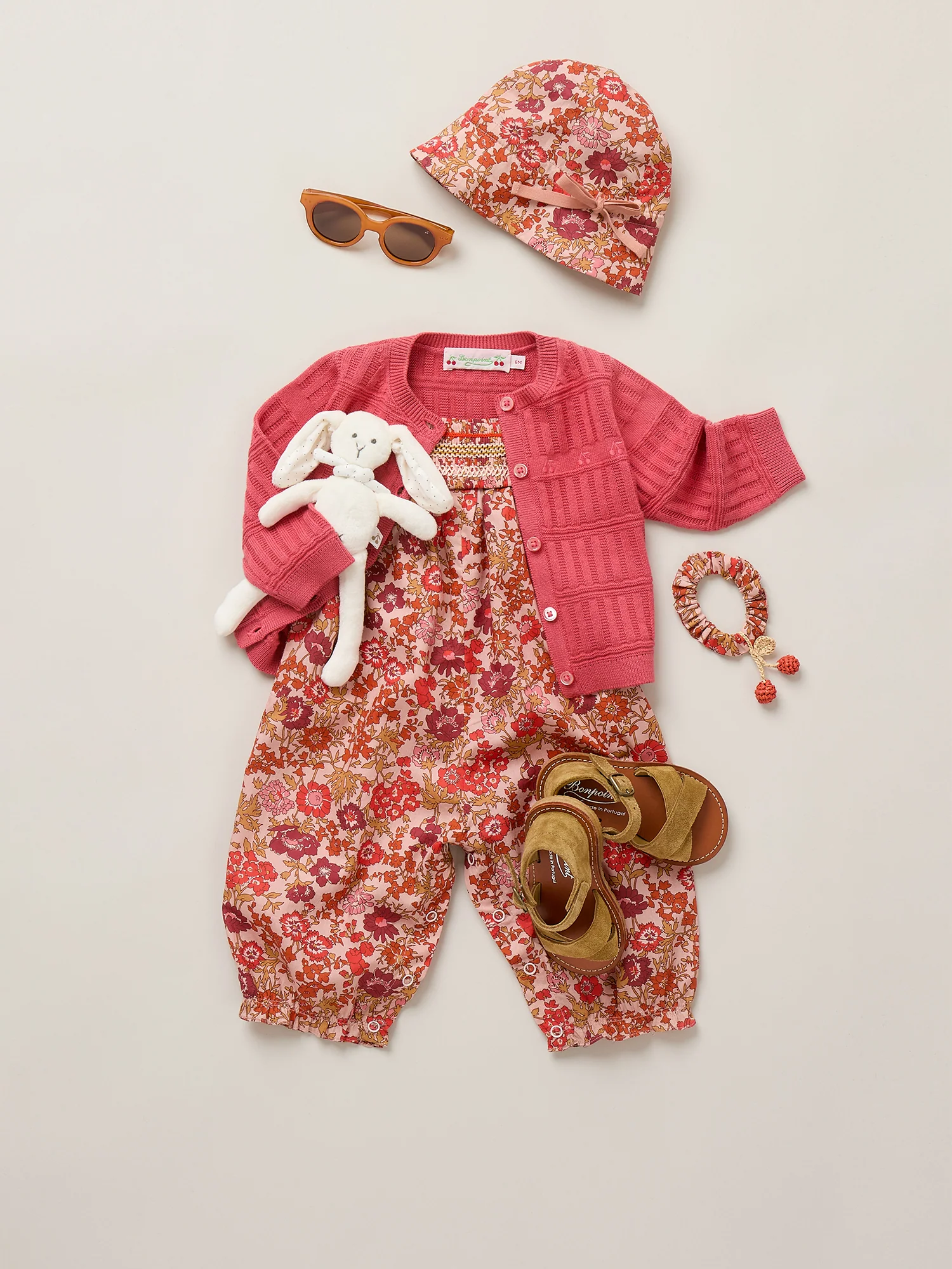 Giovina cardigan with cherry embroidery in organic cotton - Image 2
