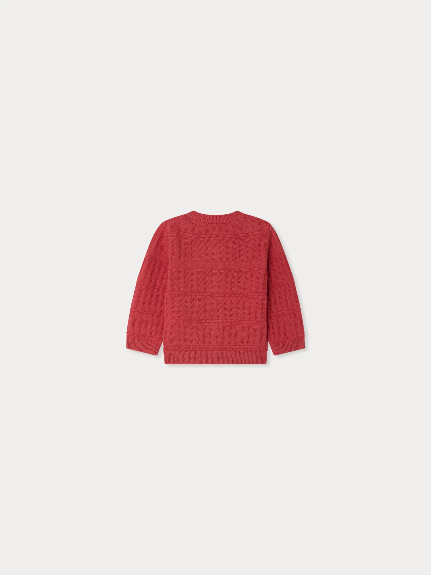 Giovina cardigan with cherry embroidery in organic cotton - Image 3