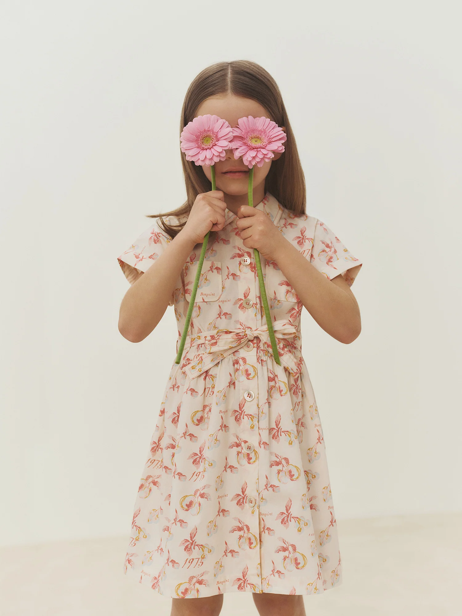 Gisèle dress with cherry print in organic cotton