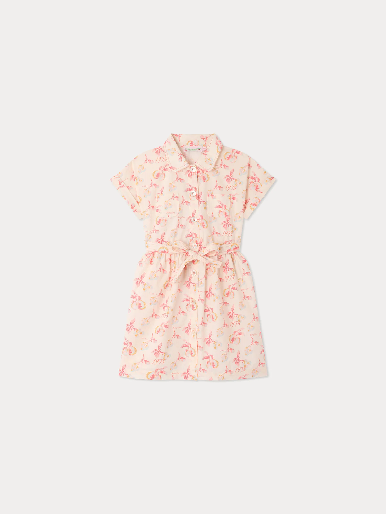 Gisèle dress with cherry print in organic cotton - Image 2
