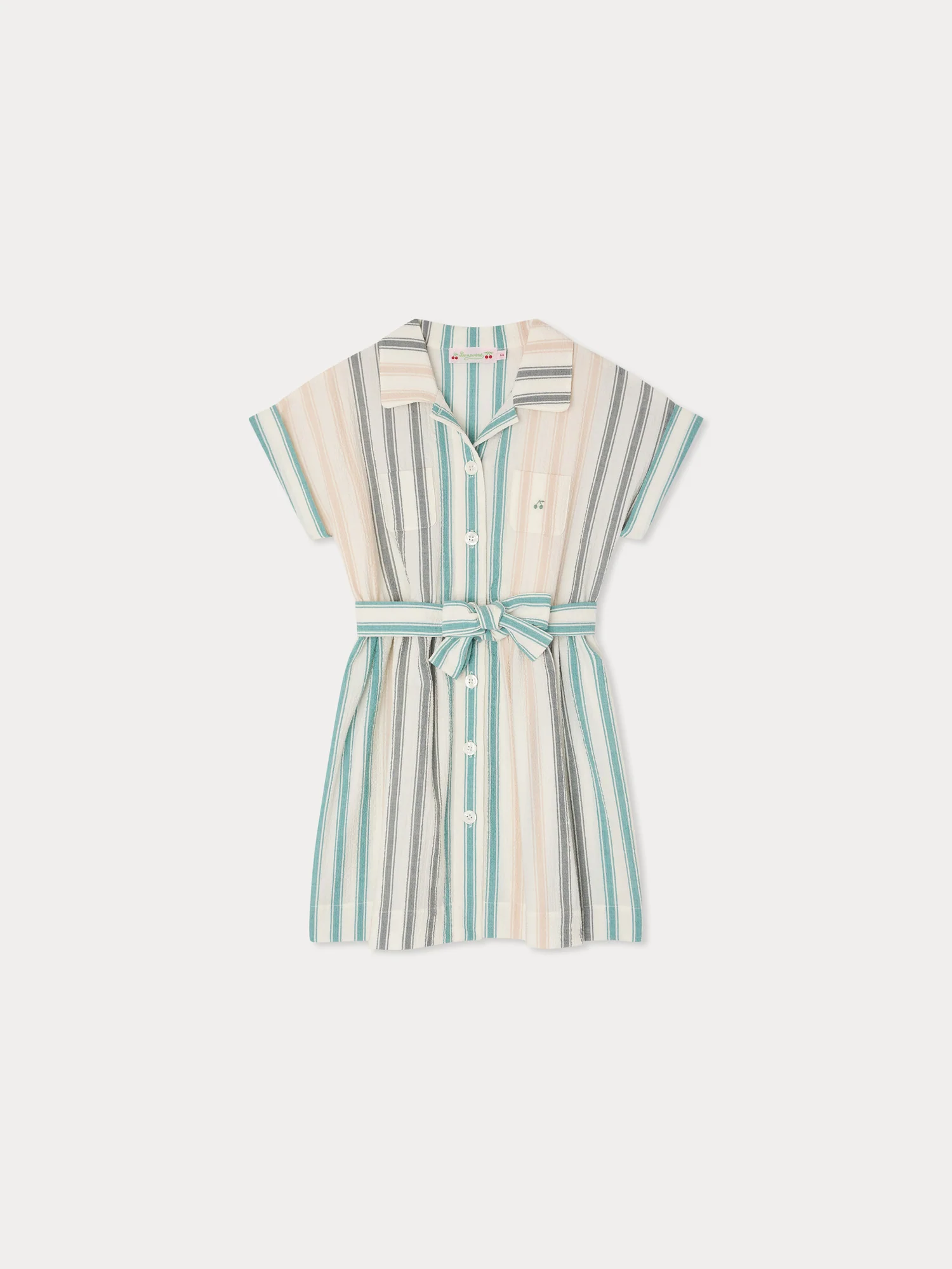 Gisele striped dress in organic cotton - Image 2