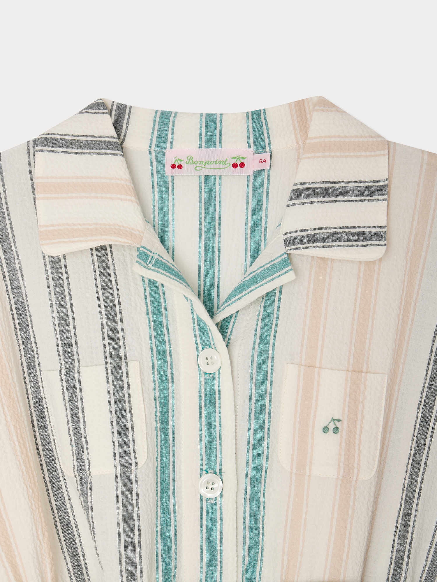 Gisele striped dress in organic cotton - Image 4