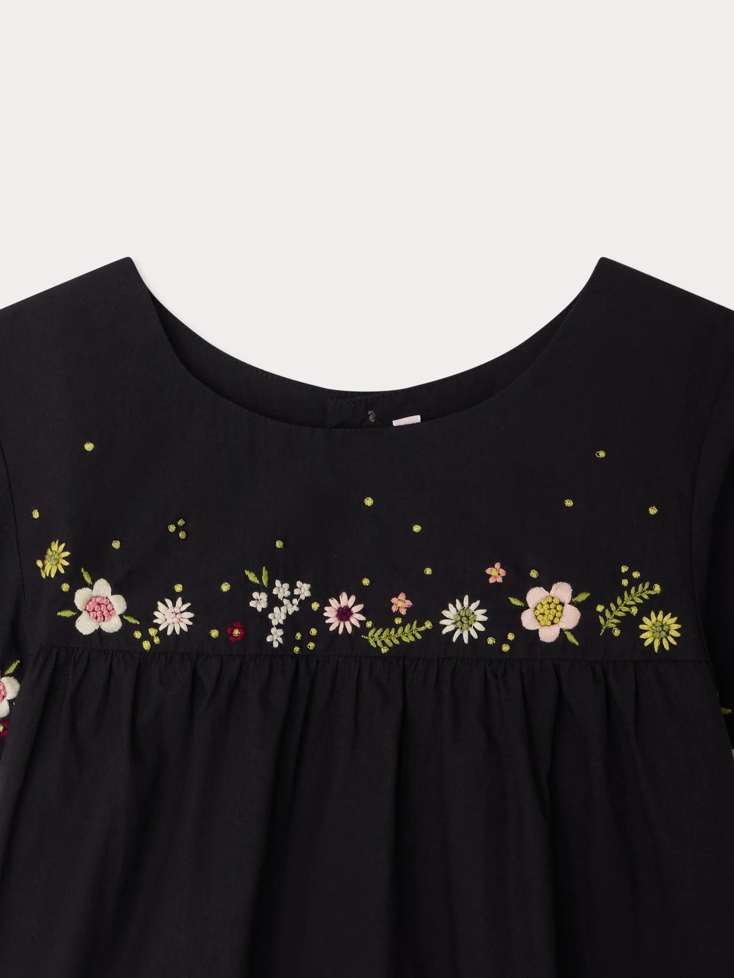 Hand-embroidered Arabesque dress in organic cotton poplin - Image 3