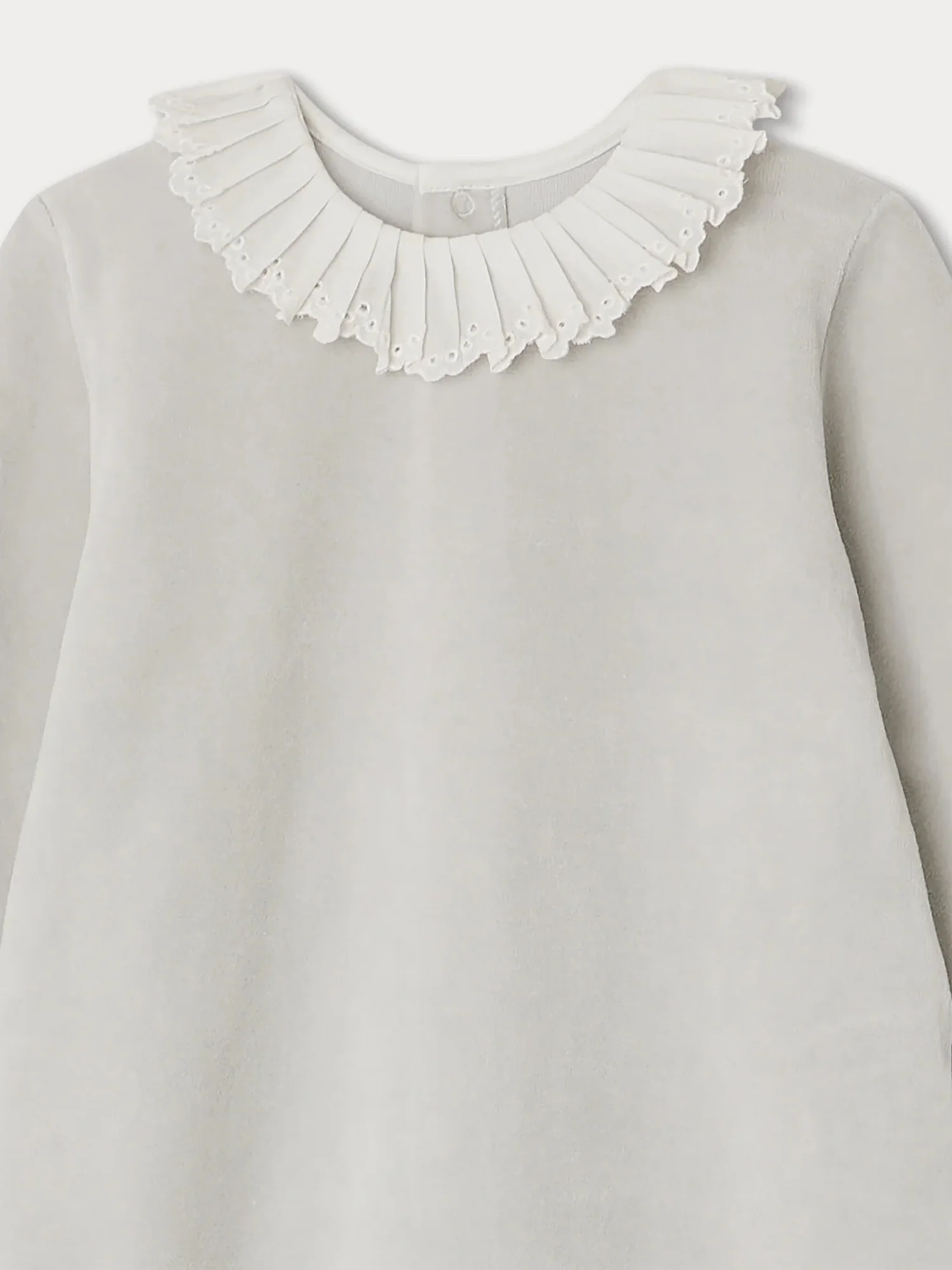Héritier organic cotton pyjama with pleated collar - Image 3