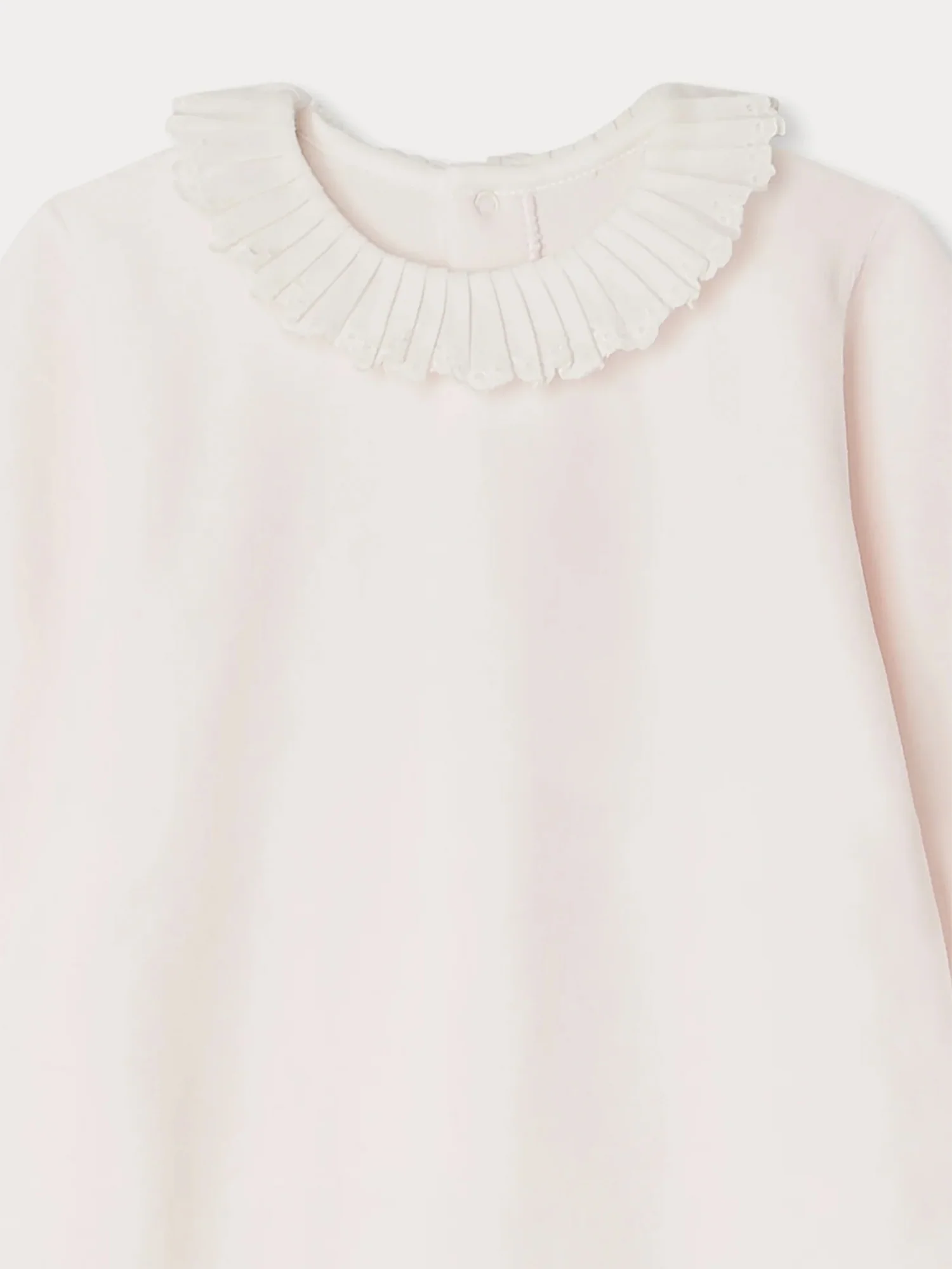 Héritière organic cotton pyjama with pleated collar - Image 3
