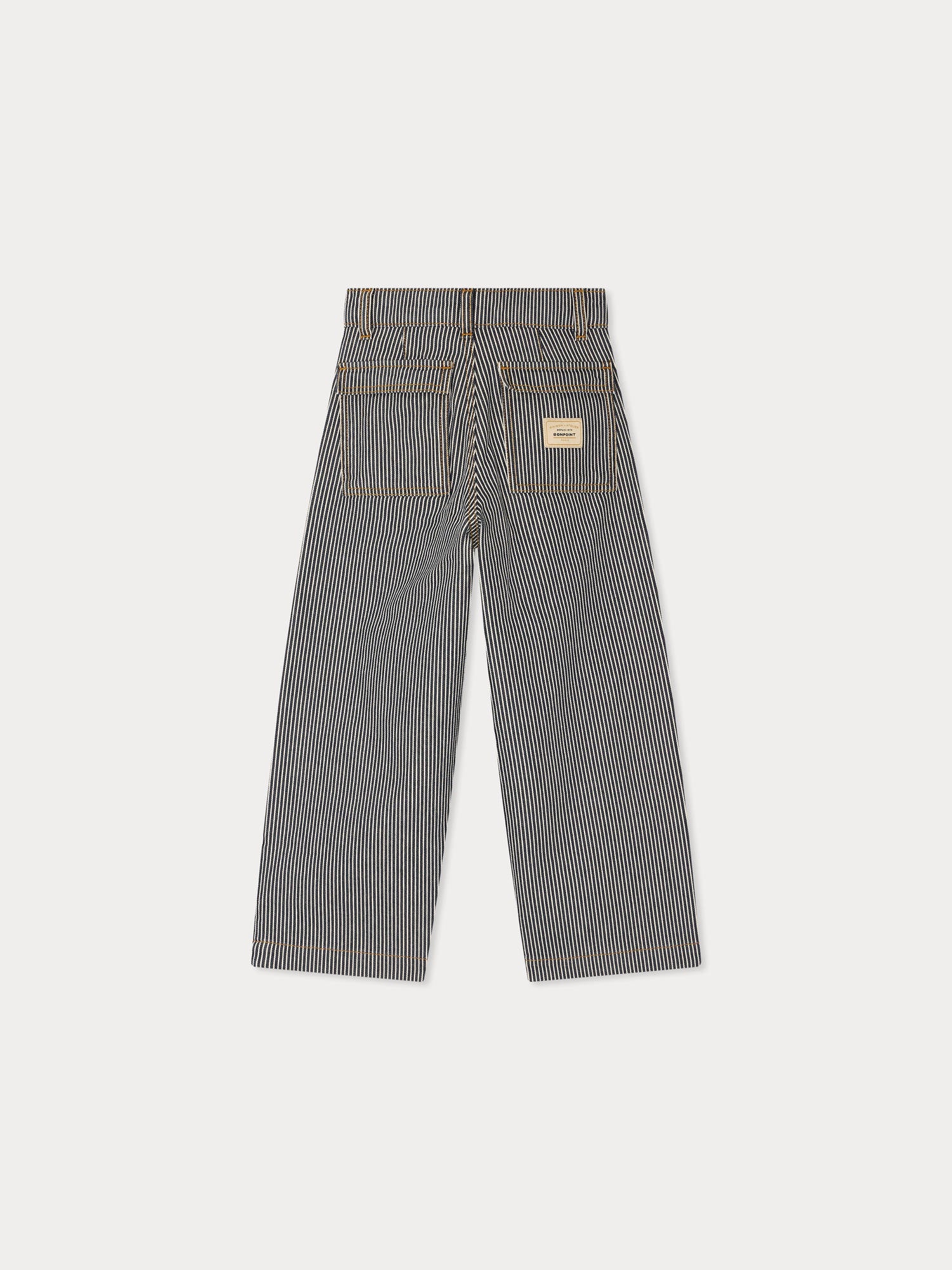 Jingle striped denim trousers in organic cotton - Image 3