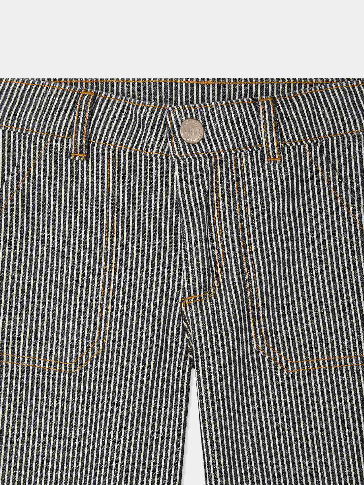 Jingle striped denim trousers in organic cotton - Image 4