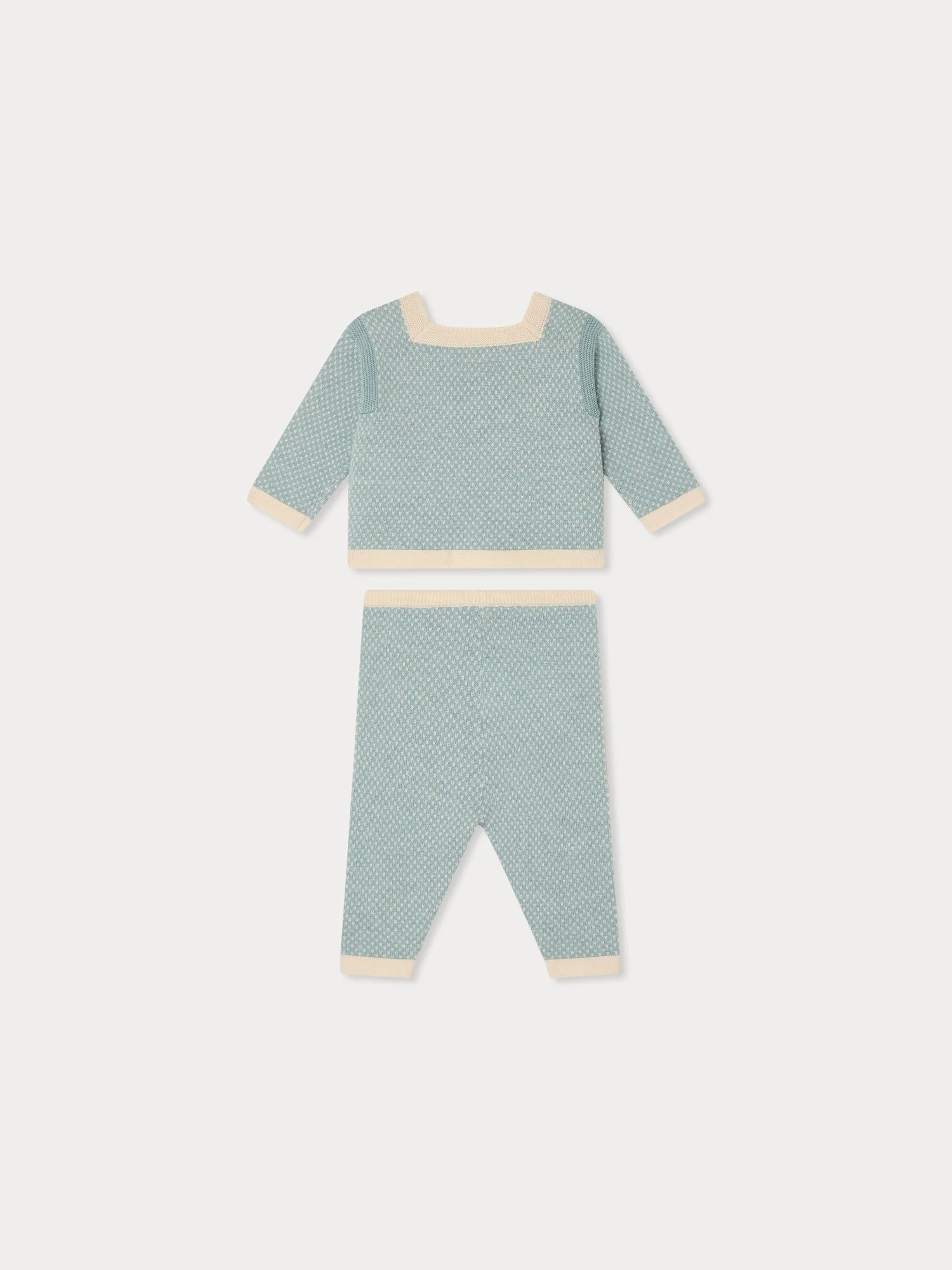 Joe set with a square neck and fancy knit - Image 2