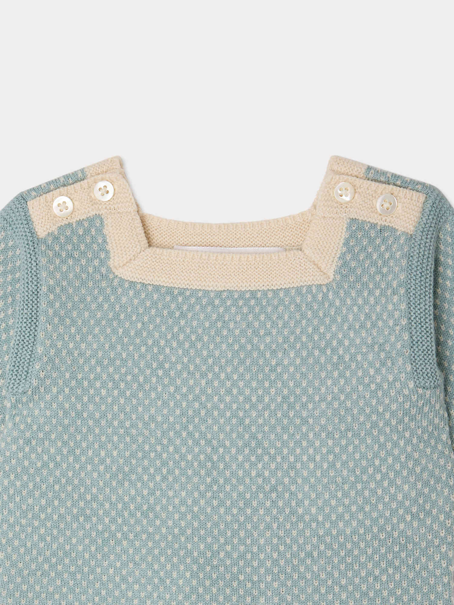 Joe set with a square neck and fancy knit - Image 3