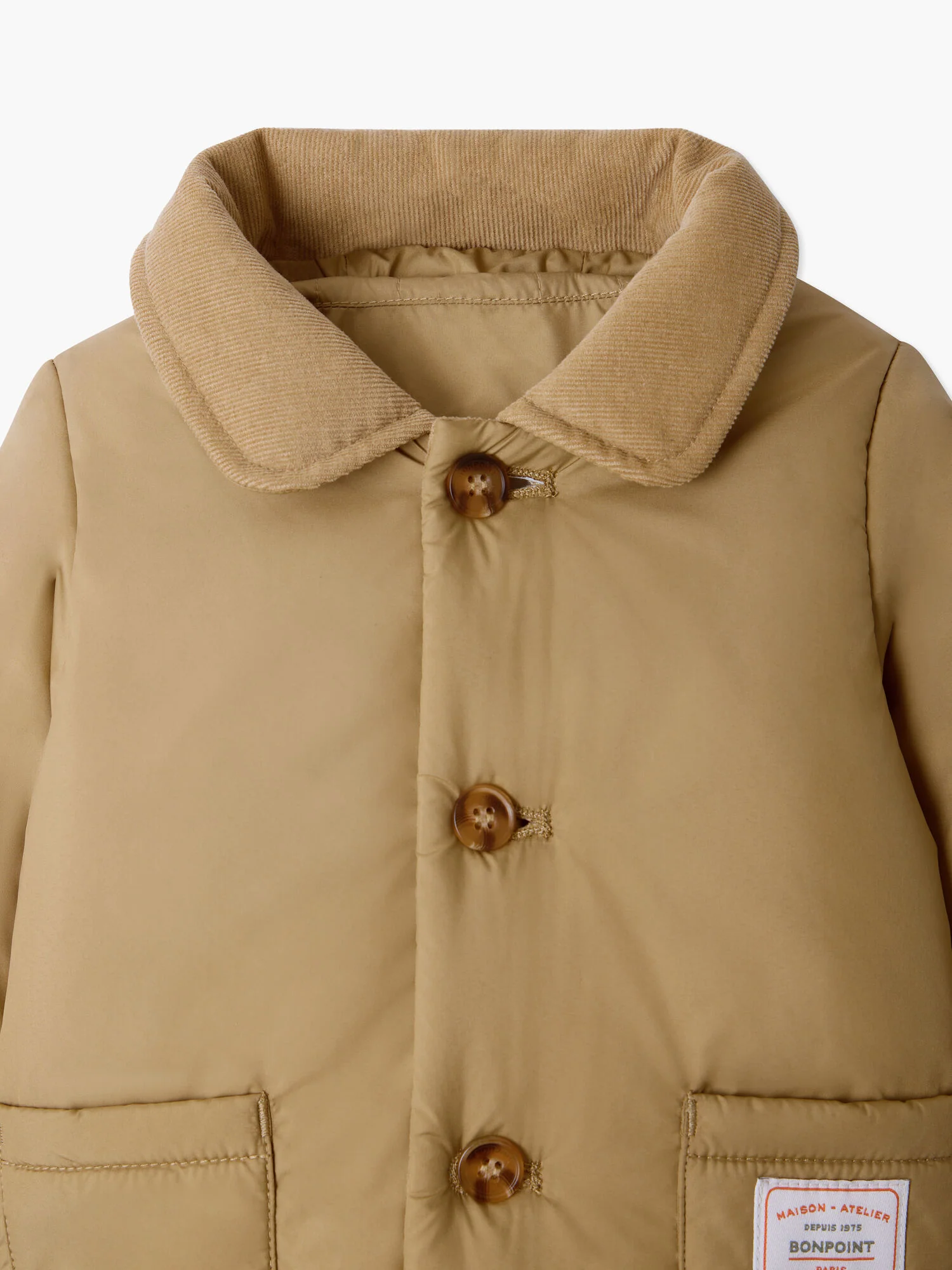 Joseph baby quilted jacket with velvet collar - Image 4