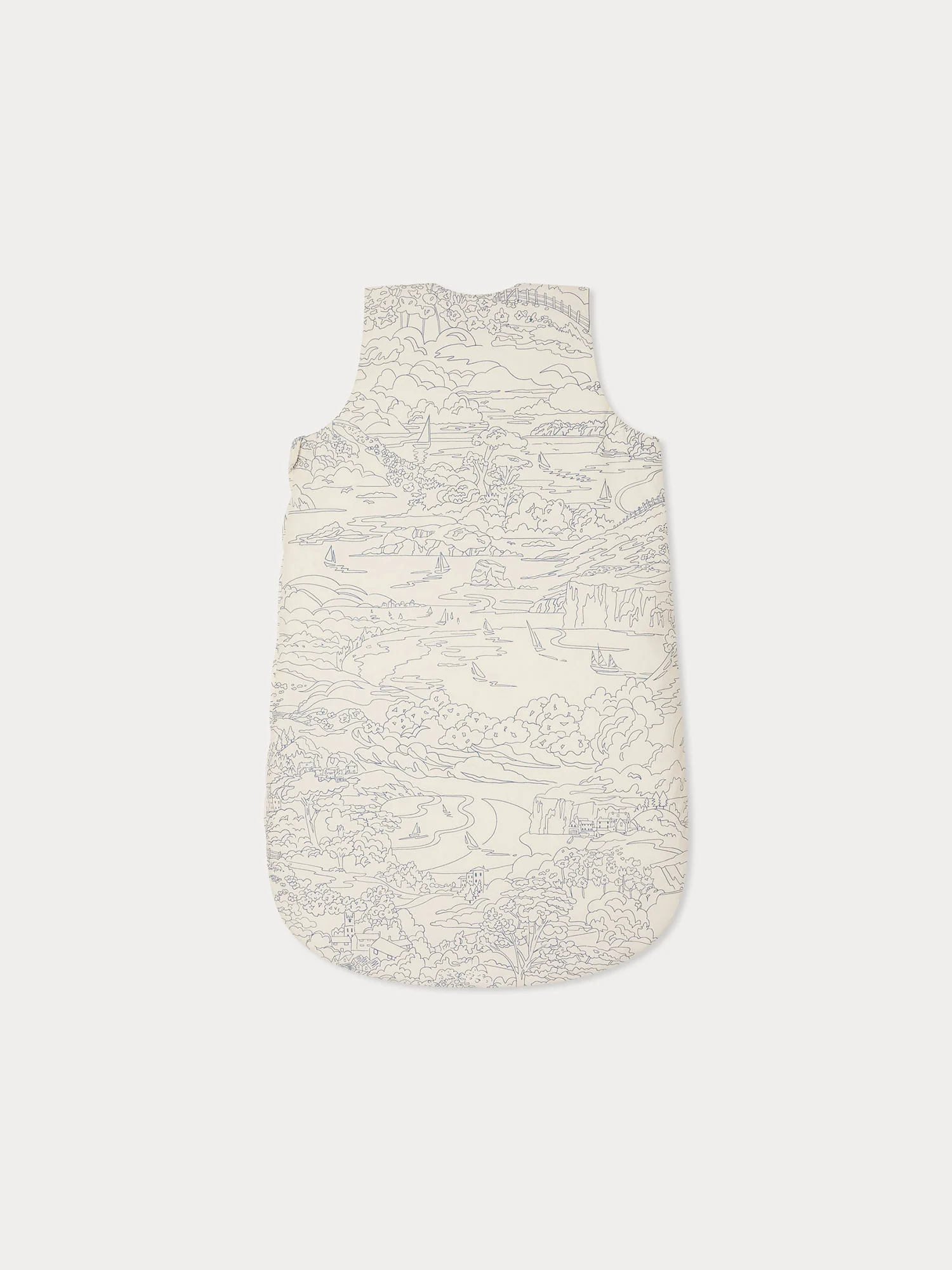 Joujou blue sleeping bag in Liberty fabric and organic cotton - Image 2