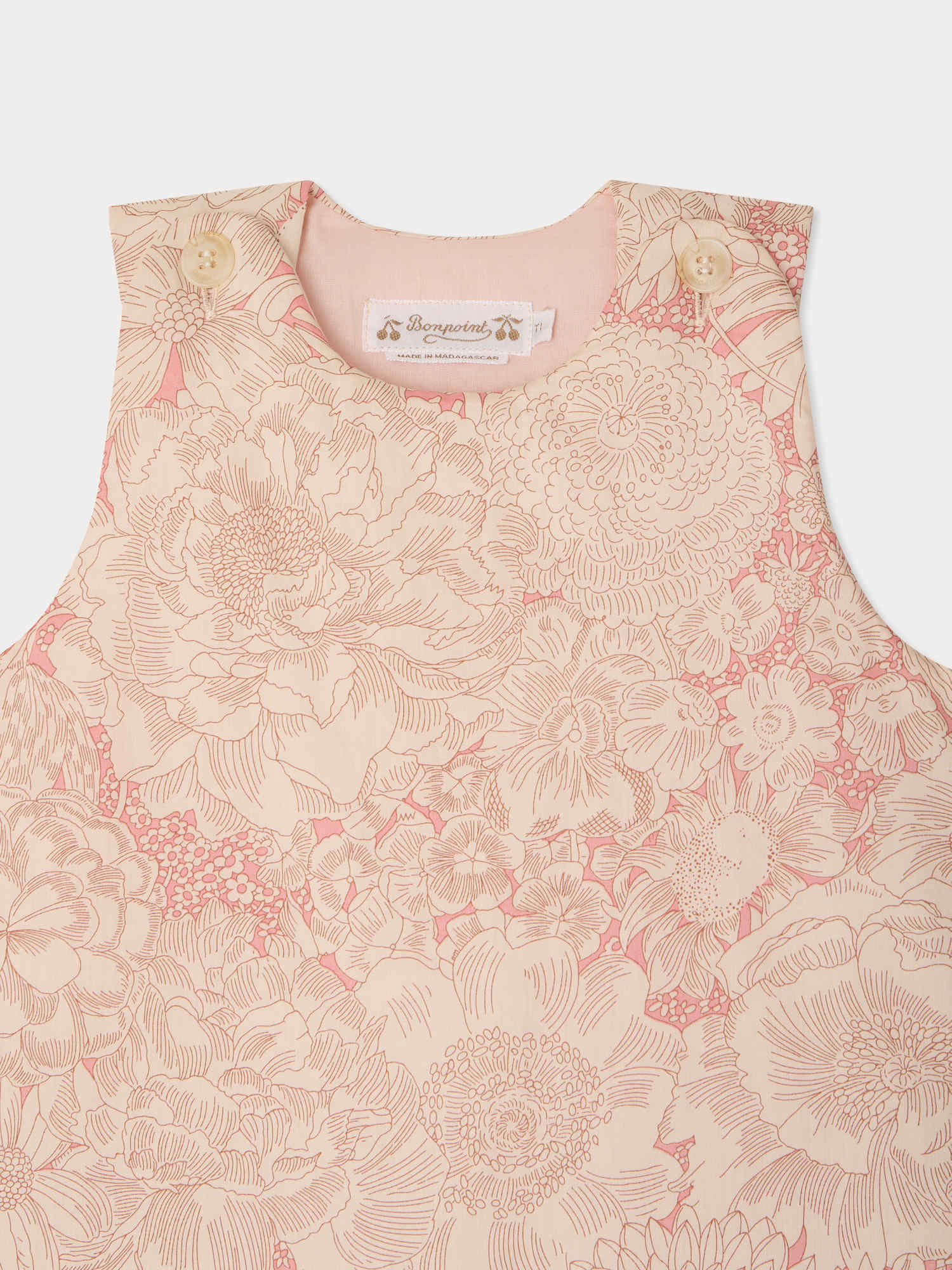 Joujou pink sleeping bag in Liberty fabric and organic cotton - Image 3