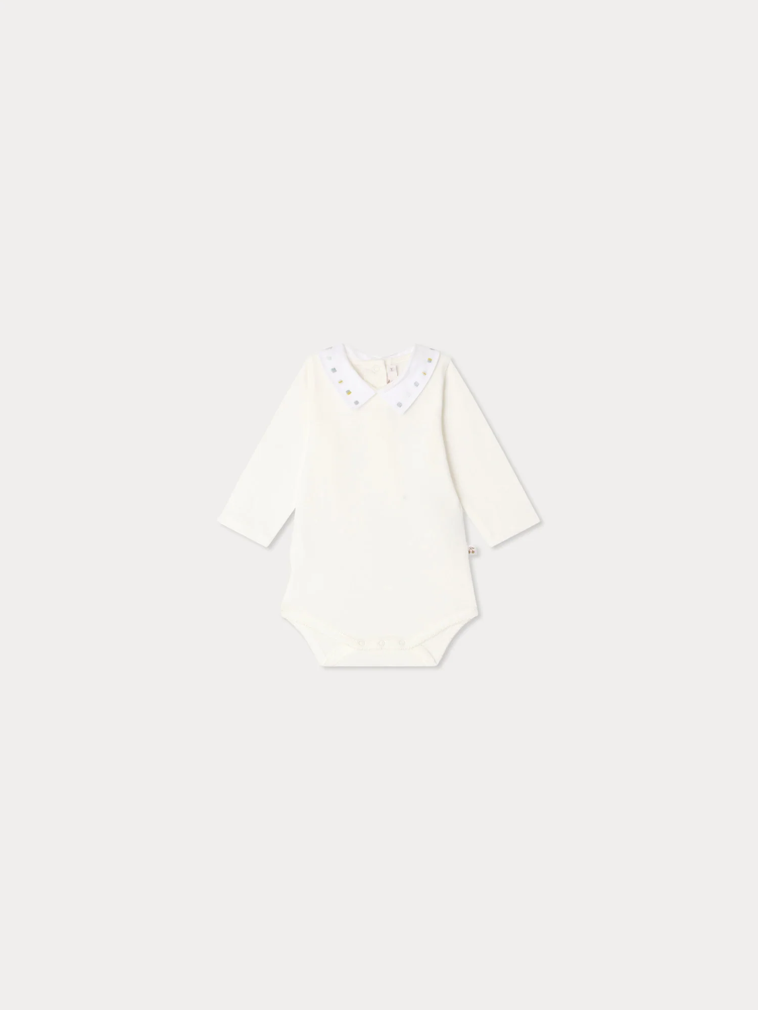 Juillet body hand-embroidered squares in organic cotton