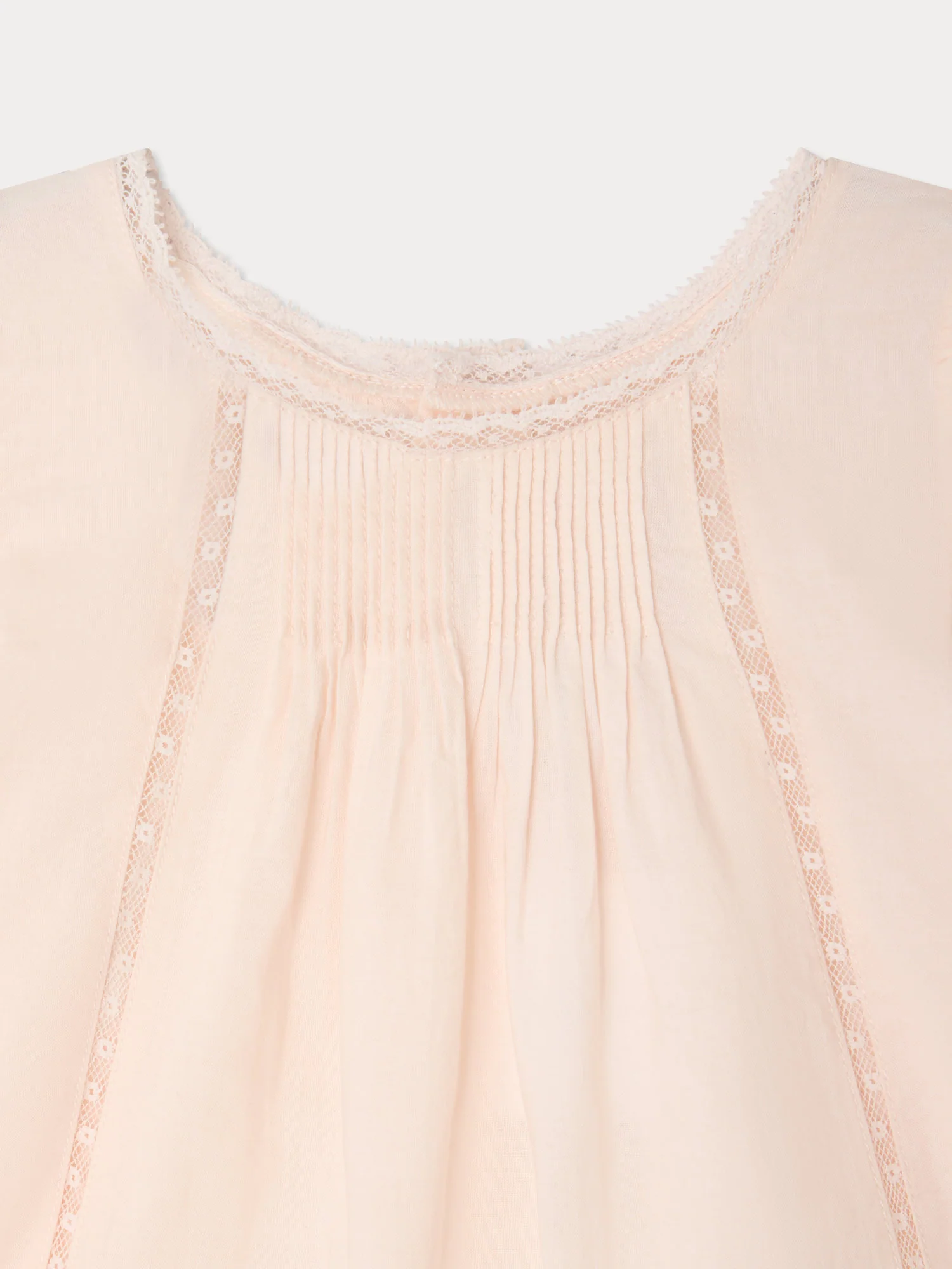 Lacacia blouse in organic cotton voile and Calais lace - Image 3