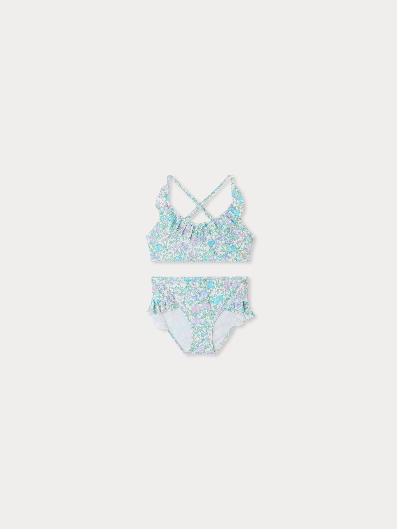 Lace two-piece swimsuit in Liberty fabric