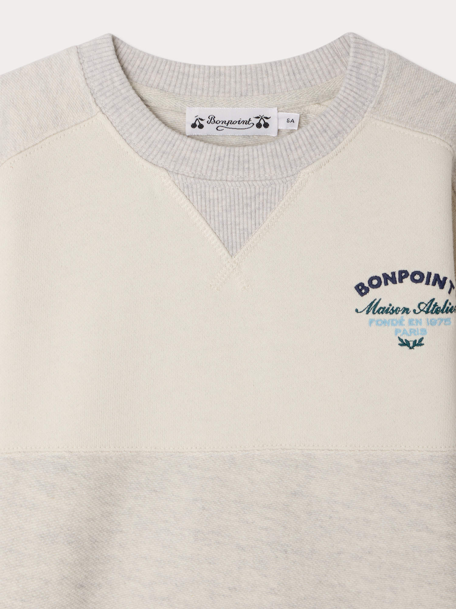 Lael embroidered heather grey sweatshirt - Image 3