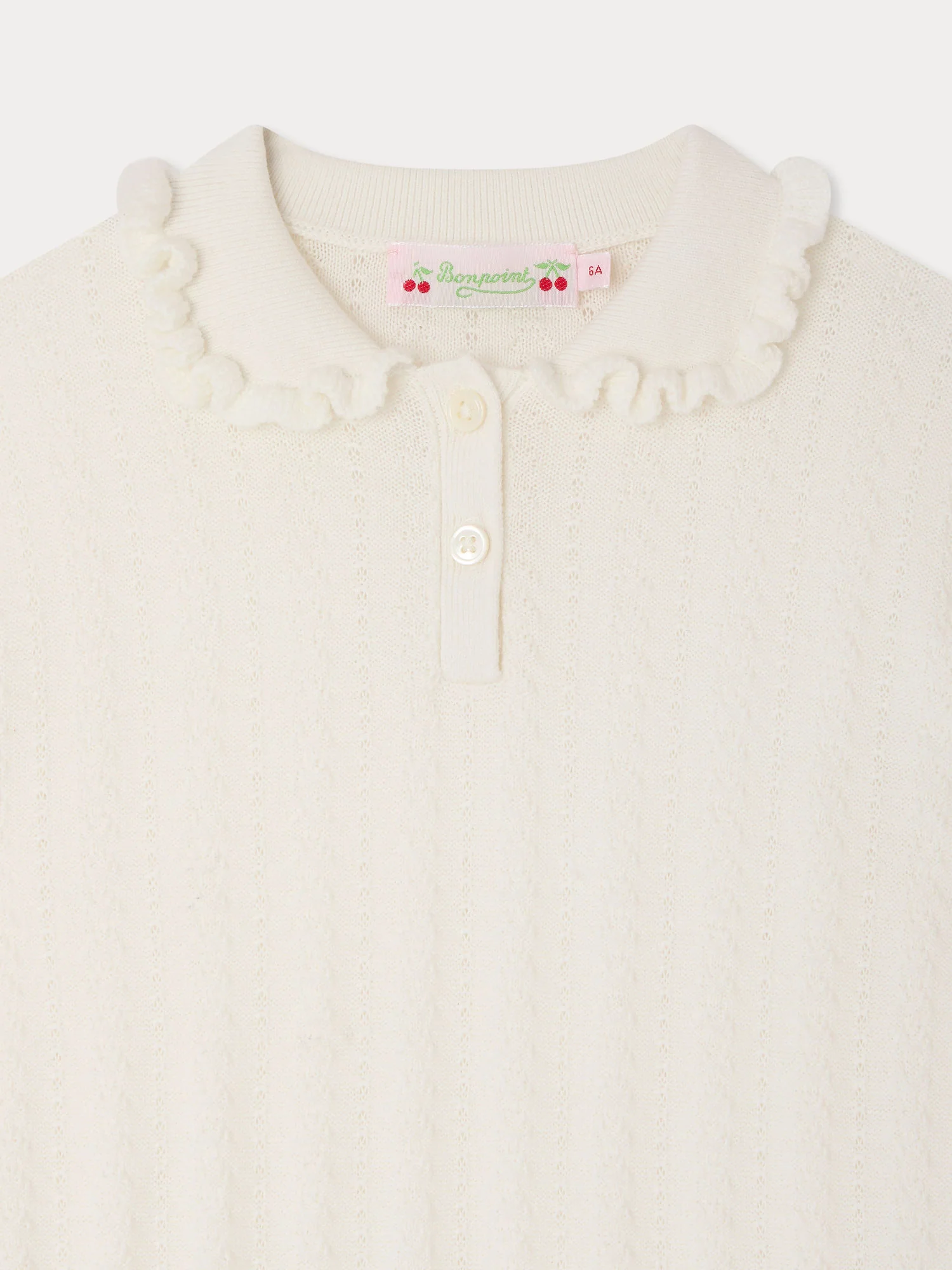 Landry pointelle knit sweater in organic cotton - Image 3