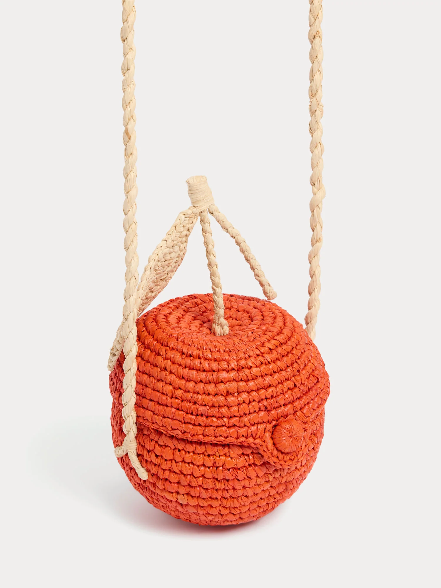 Laney handmade cherry raffia bag - Image 4