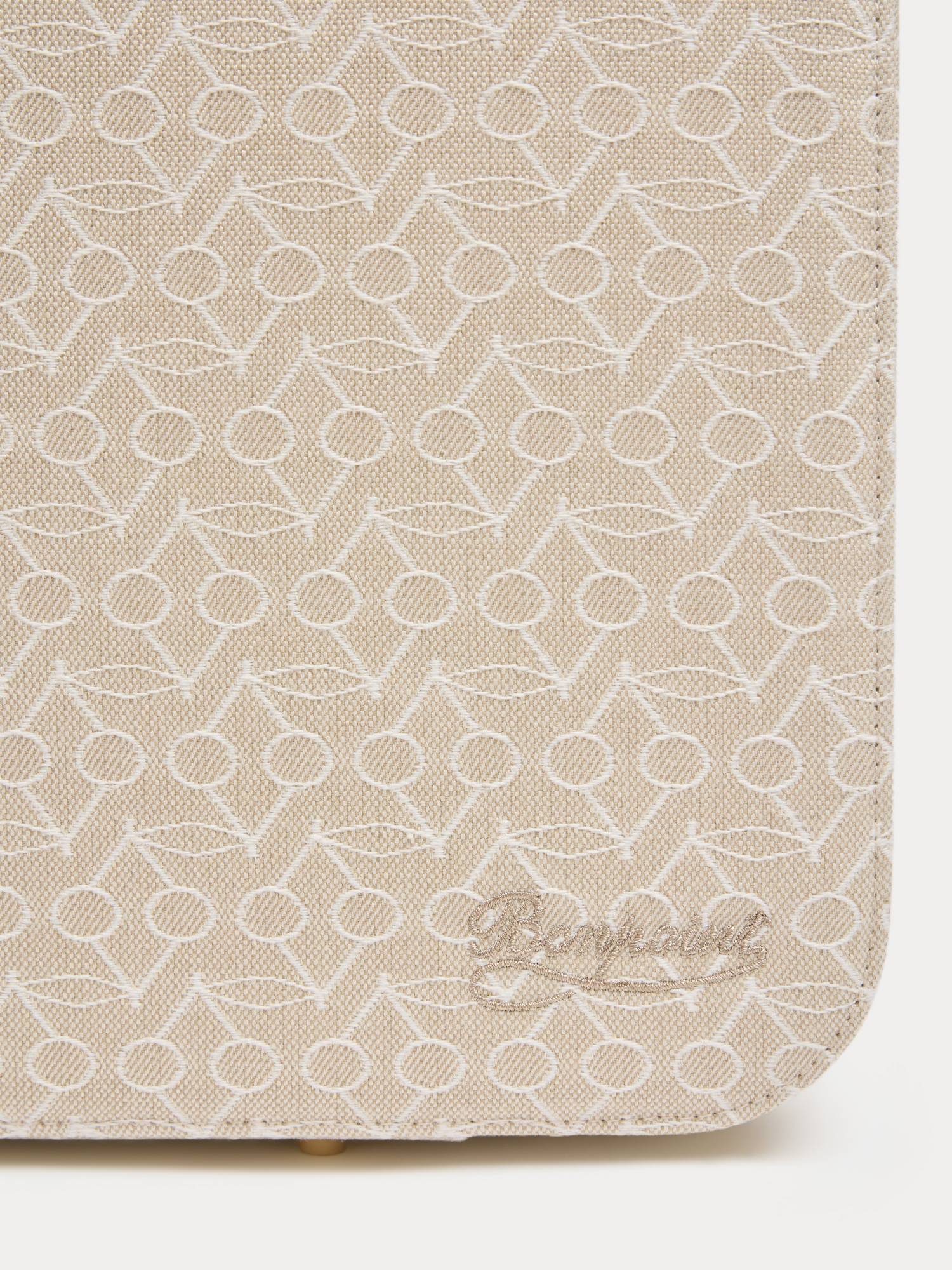 Large Devote suitcase with woven cherry motif in cotton - Image 3