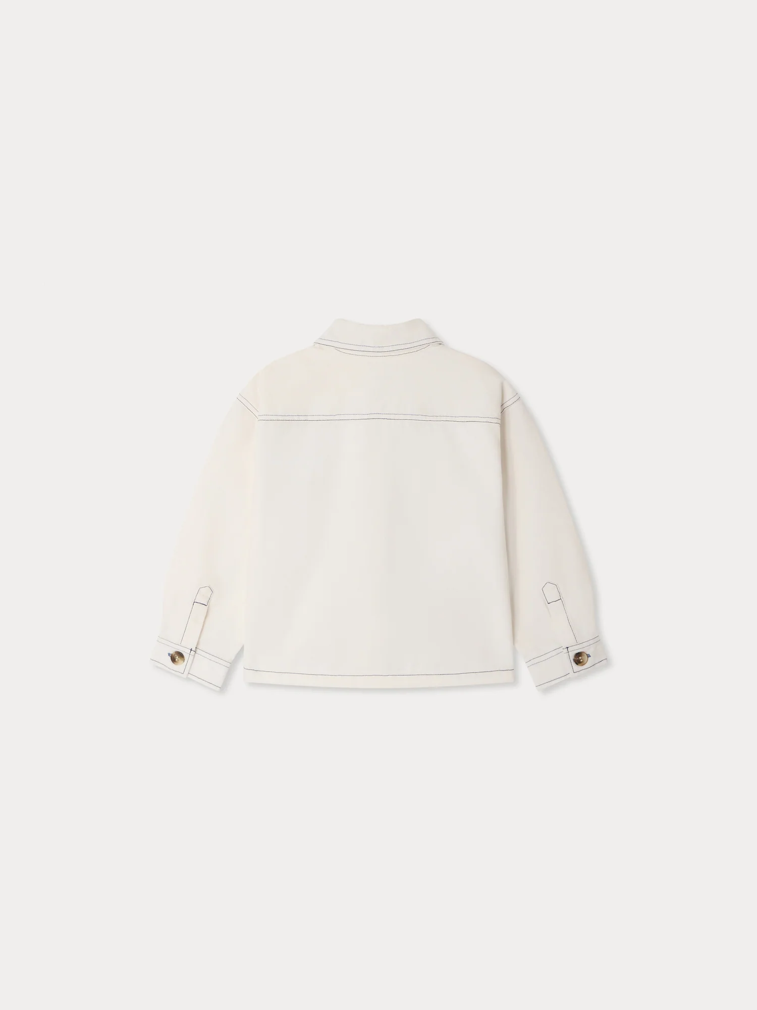 Larity denim jacket with contrast stitching in organic cotton - Image 3