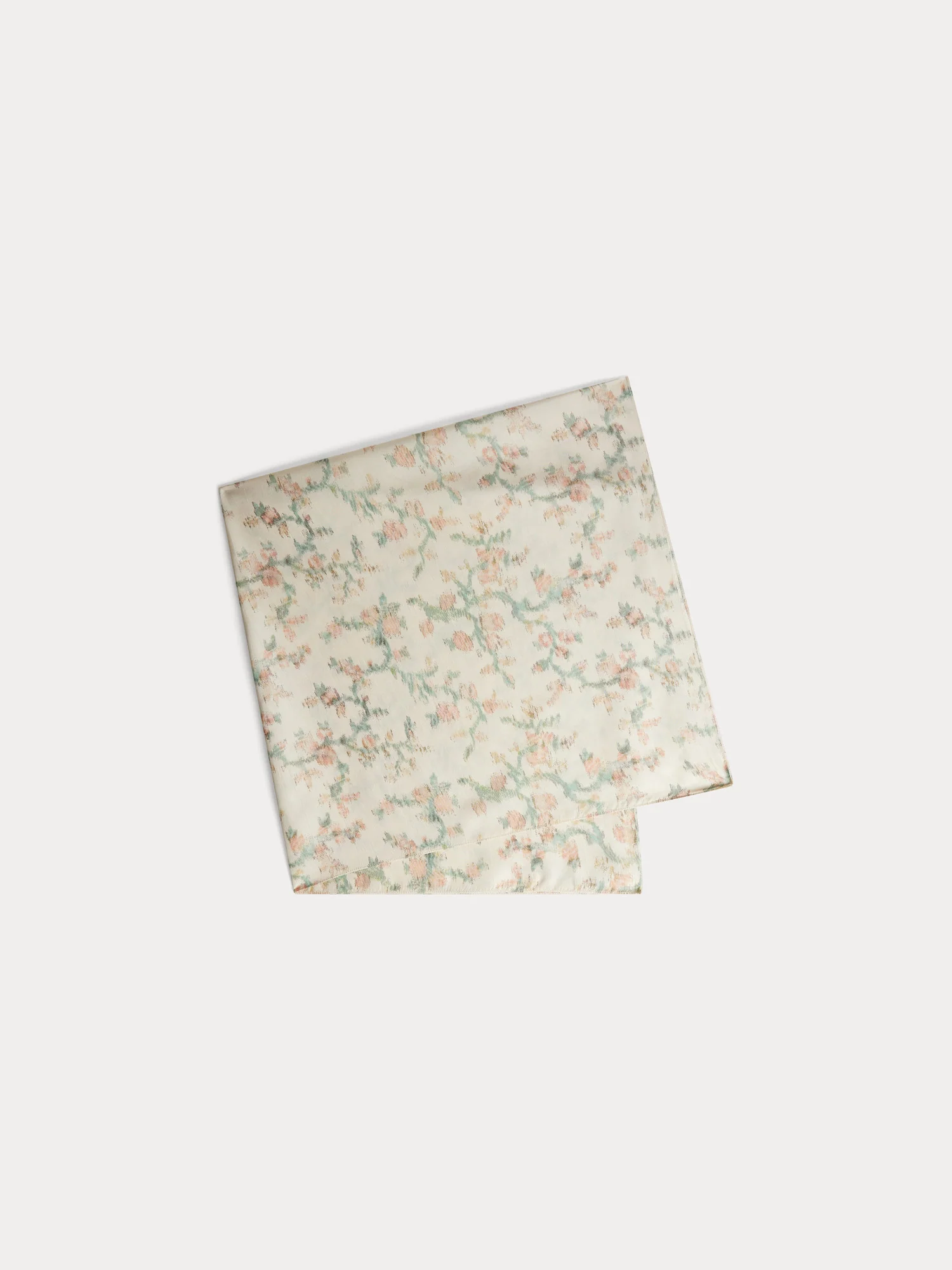 Latte printed silk scarf
