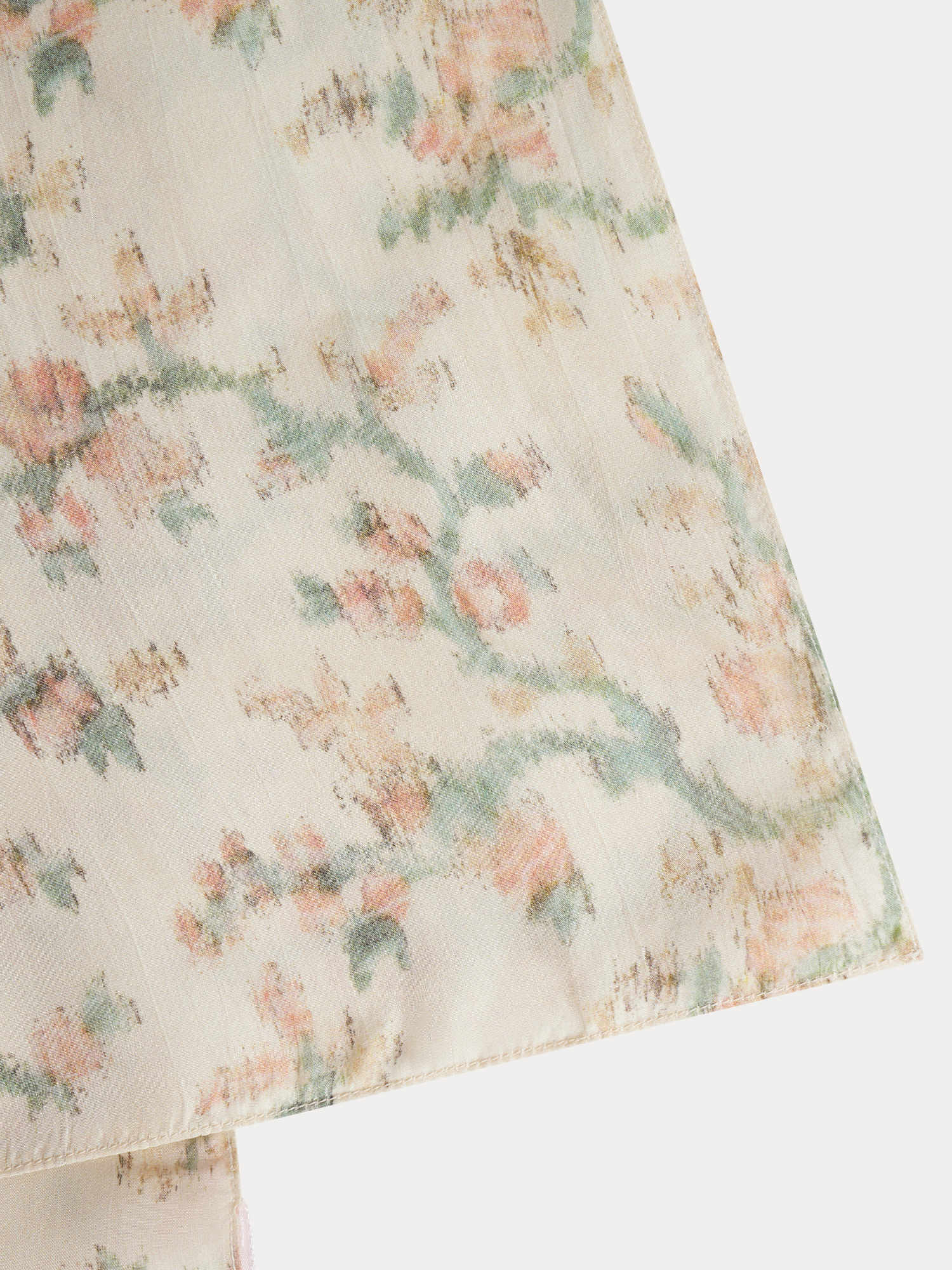 Latte printed silk scarf - Image 2