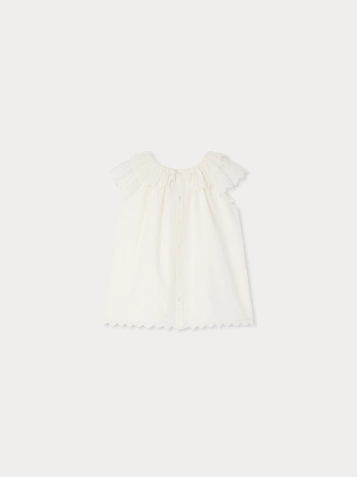 Laurel blouse with broderie anglaise in organic cotton - Image 3