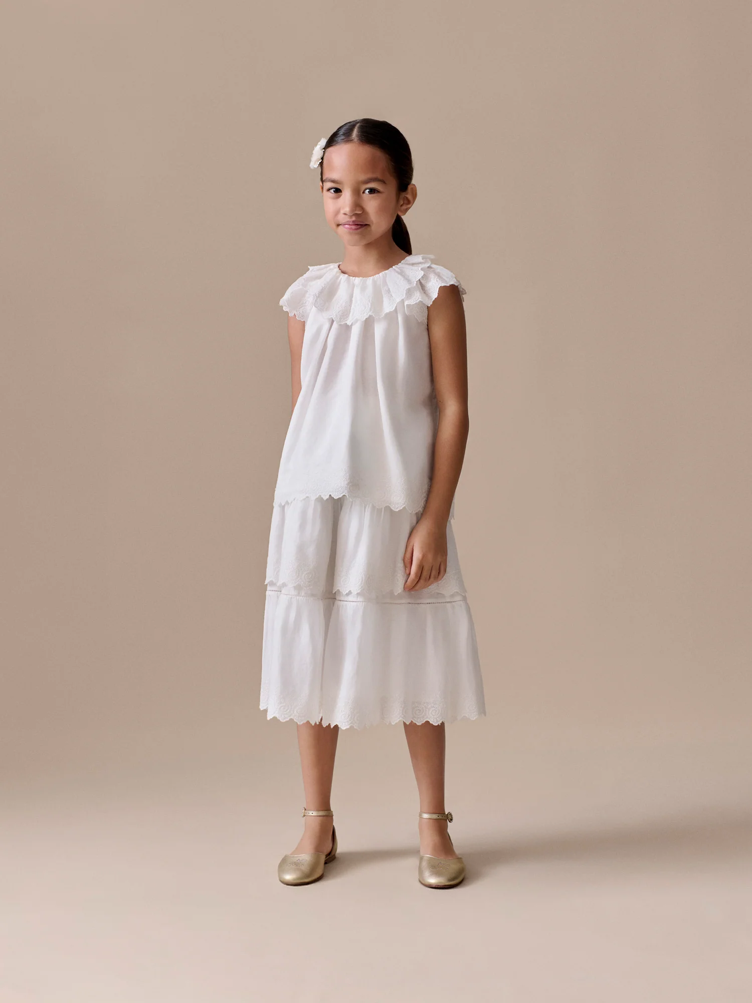 Laurel blouse with broderie anglaise in organic cotton - Image 6