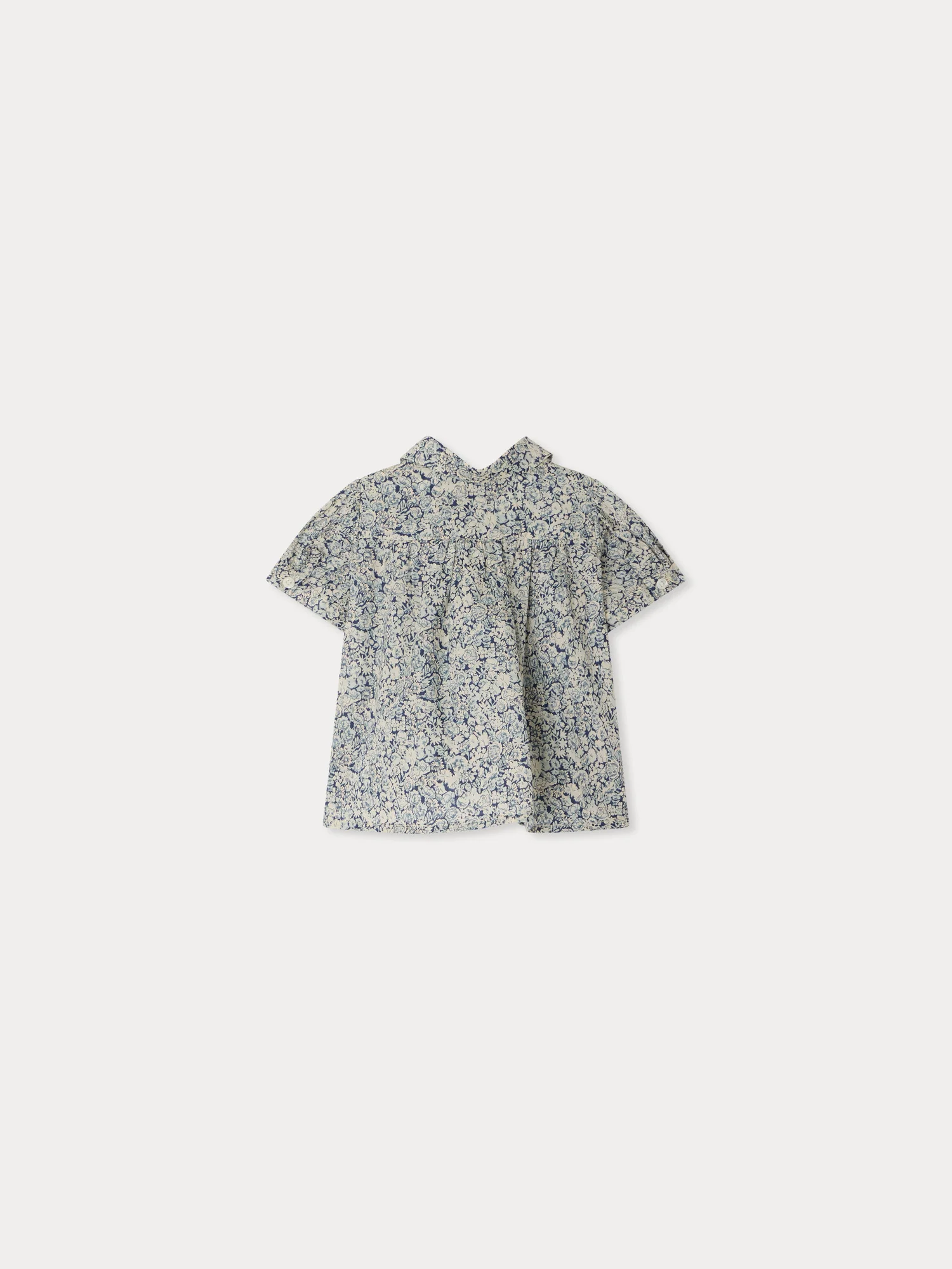 Laurencia smocked and hand-embroidered blouse in Liberty organic cotton fabric - Image 2