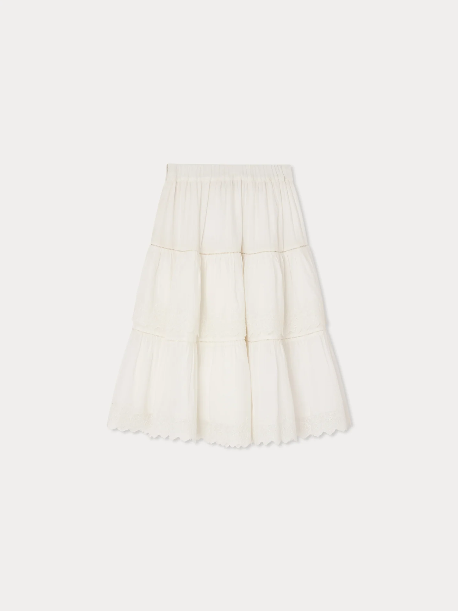 Lavona skirt with broderie anglaise in organic cotton - Image 3